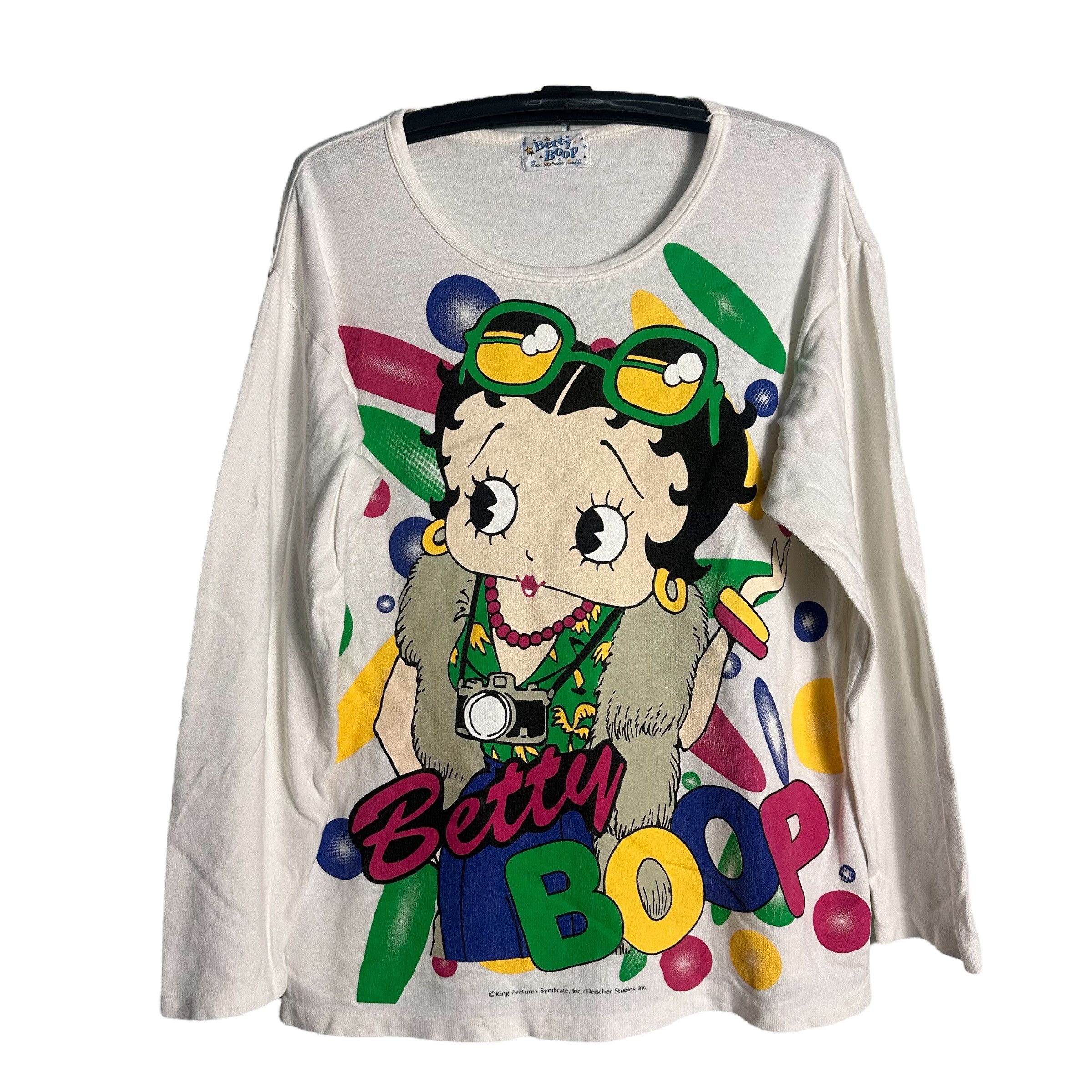 Anime × Cartoon Network × Vintage 🔥RARE🔥Vintage Betty Boop Spell Out OP Long Sleeve T-shirt Size US L / EU 52-54 / 3 - 1 Thumbnail
