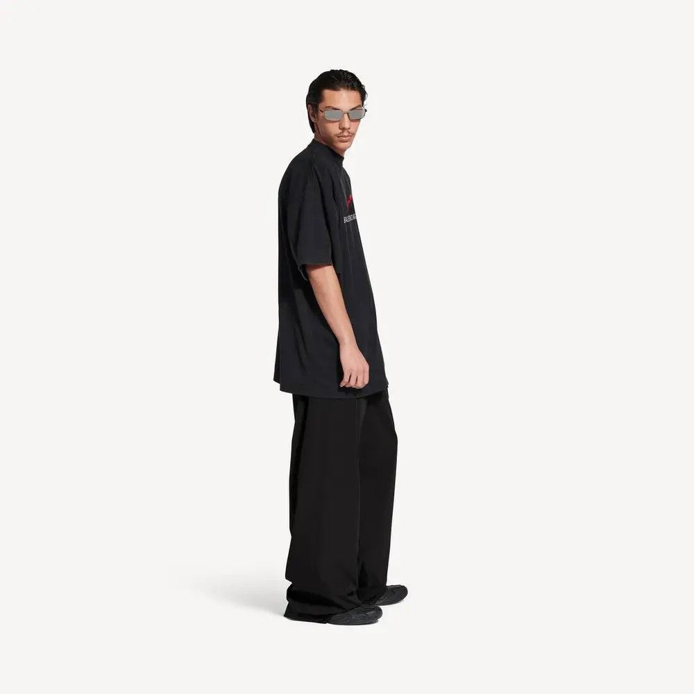 Balenciaga × Puma o1tr1nto0326 Oversized T-Shirt in Faded Black Size US M / EU 48-50 / 2 - 2 Thumbnail
