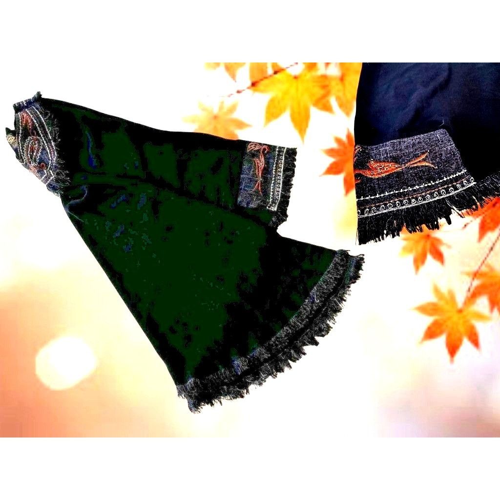 Other Royal Class Poncho Shawl Cape One Size Black Embellished Fri Size ONE SIZE - 11 Thumbnail
