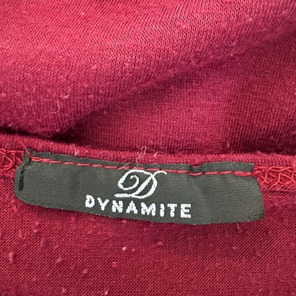 Other Dynamite Burgundy Short Sleeve Crop Top - Size S Size S / US 4 / IT 40 - 4 Thumbnail