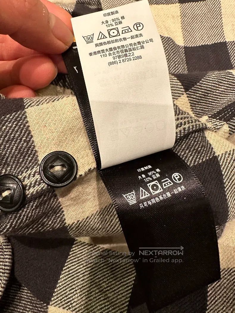 RRL Ralph Lauren RRL Ralph Lauren Black and white checkered shirt Size US XS / EU 42 / 0 - 7 Thumbnail
