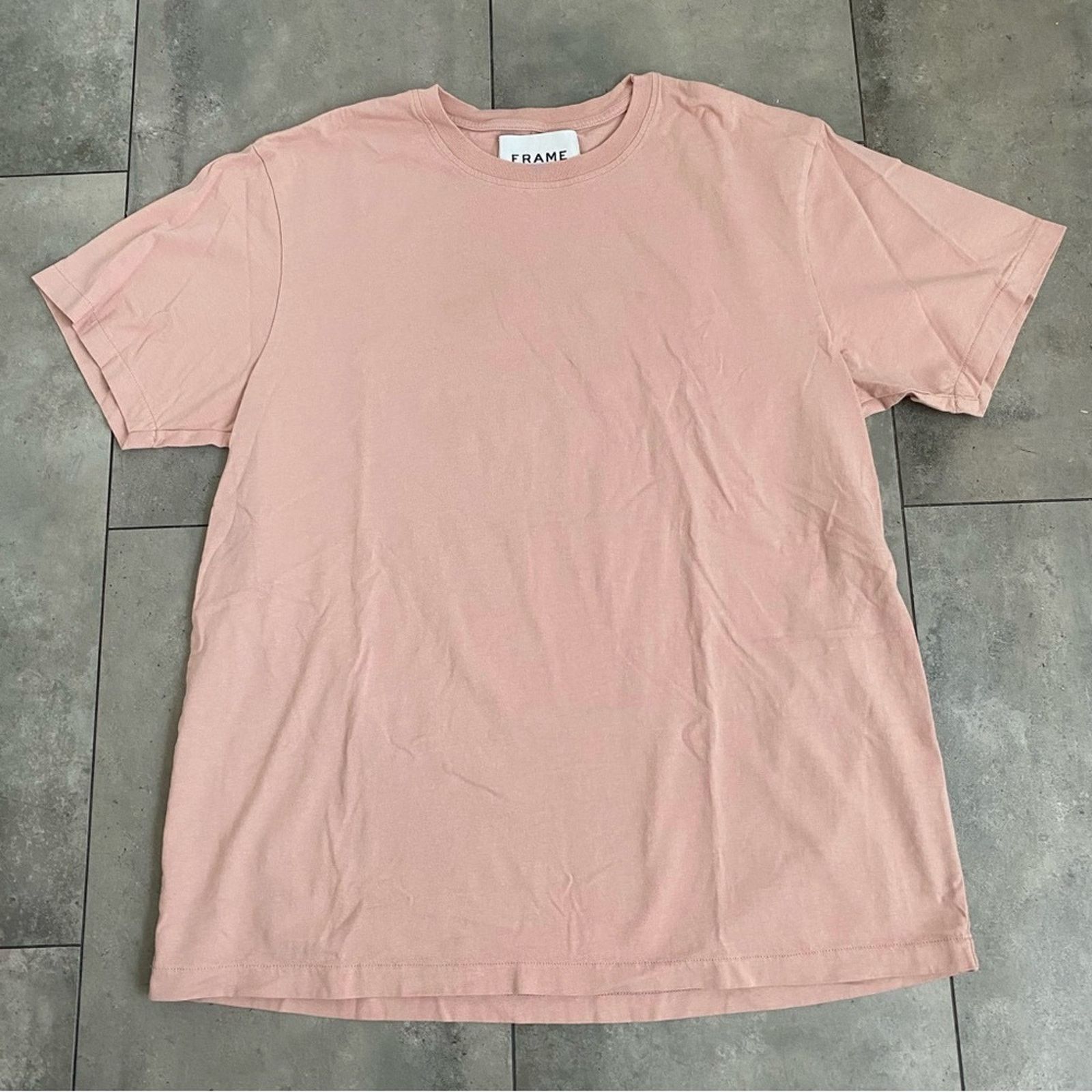 Frame FRAME denim Los angeles logo t-shirt powder brick pink L Size US L / EU 52-54 / 3 - 3 Thumbnail