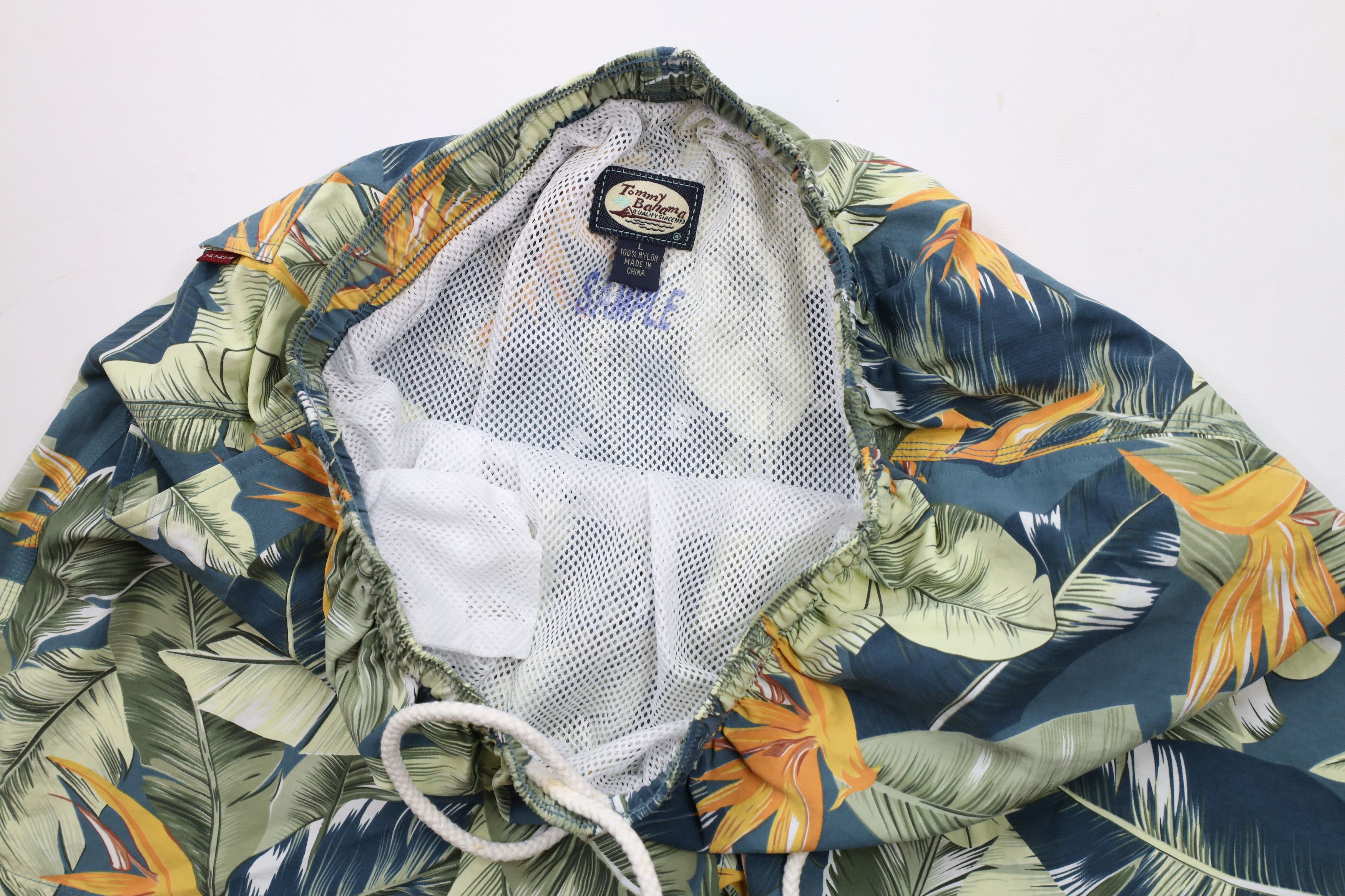 Tommy Bahama × Vintage Tommy Bahama Relax Spell Out Lined Palm Leaves Lined Shorts Size US 34 / EU 50 - 6 Thumbnail