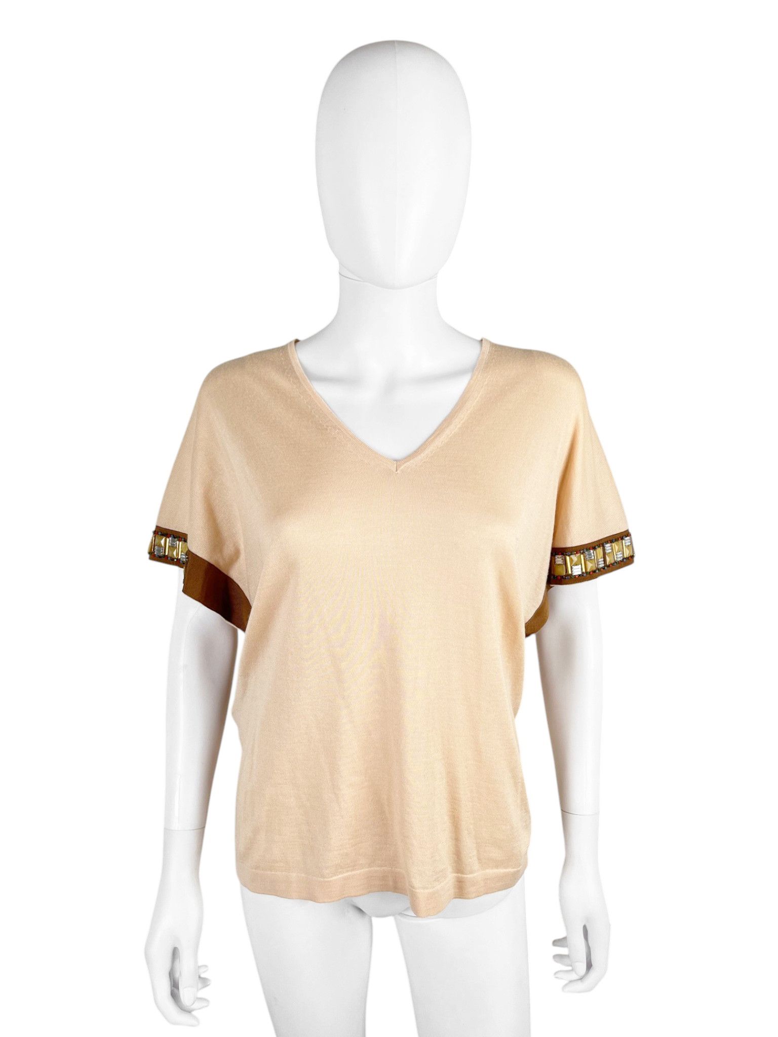 Fendi Fendi by Karl Lagerfield S/S 2010 Pink Embellished Top Size S / US 4 / IT 40 - 1 Thumbnail