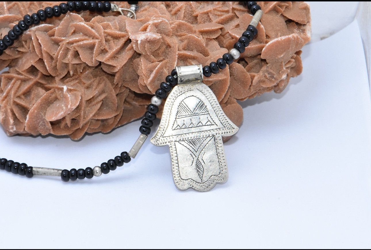 Handmade × Vintage Ethnic Tuareg necklace hamsa Size ONE SIZE - 1 Thumbnail