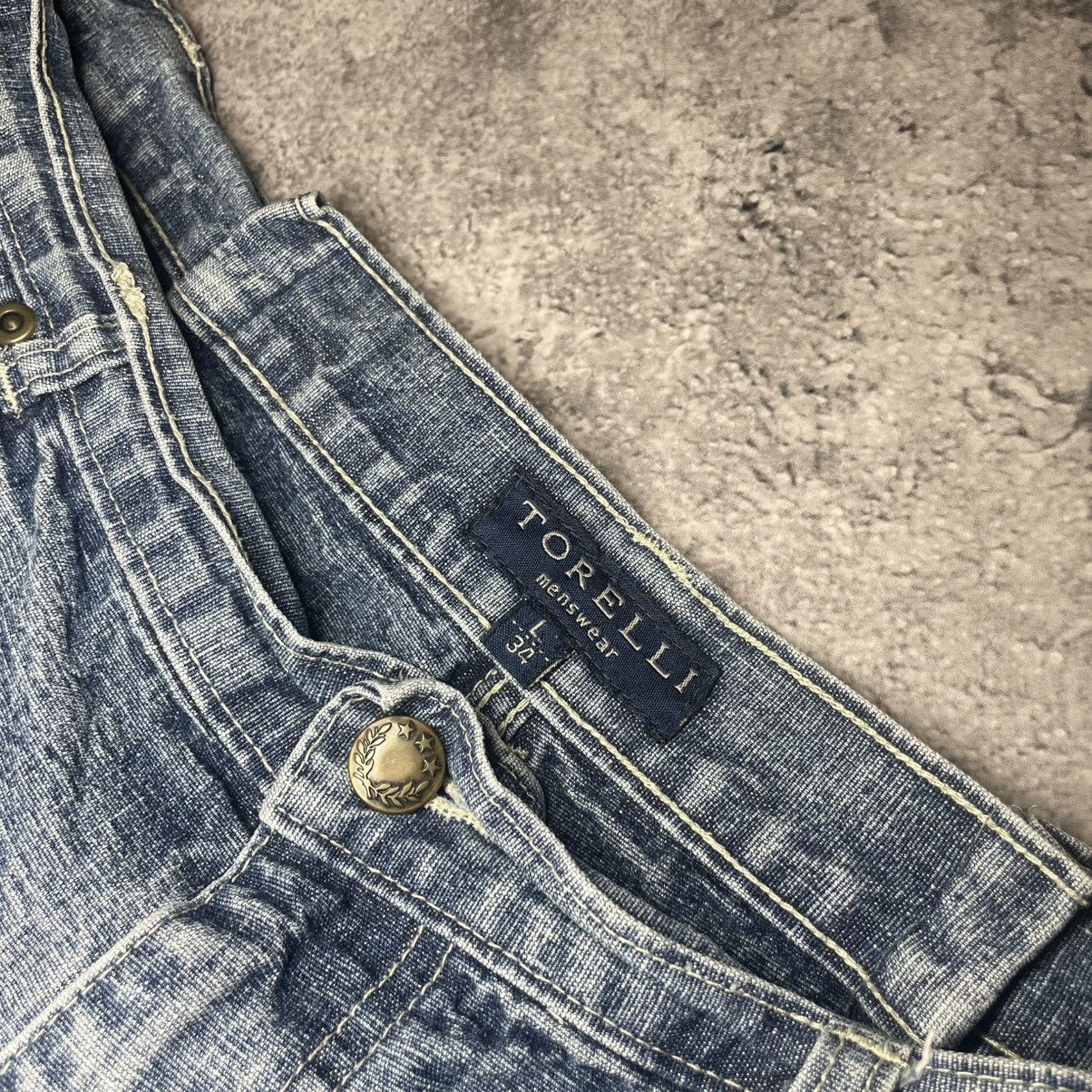 Designer × Vintage Crazy Vintage Denim Jorts Y2K Shorts 90s Size US 30 / EU 46 - 3 Thumbnail