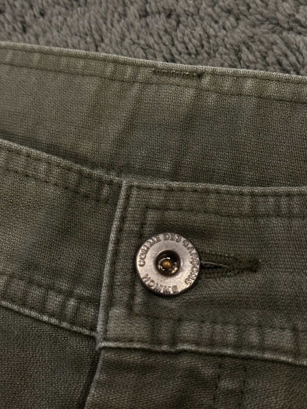 Comme des Garcons Homme Comme Des Garcons Homme Embroidered Pocket Olive Pants Size US 35 - 7 Thumbnail
