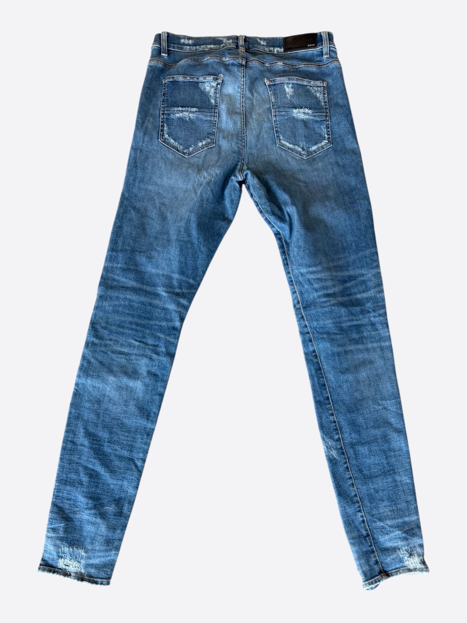 Amiri Amiri Classic Indigo Plaid Patch PPX1 Jeans Size US 36 / EU 52 - 2 Thumbnail