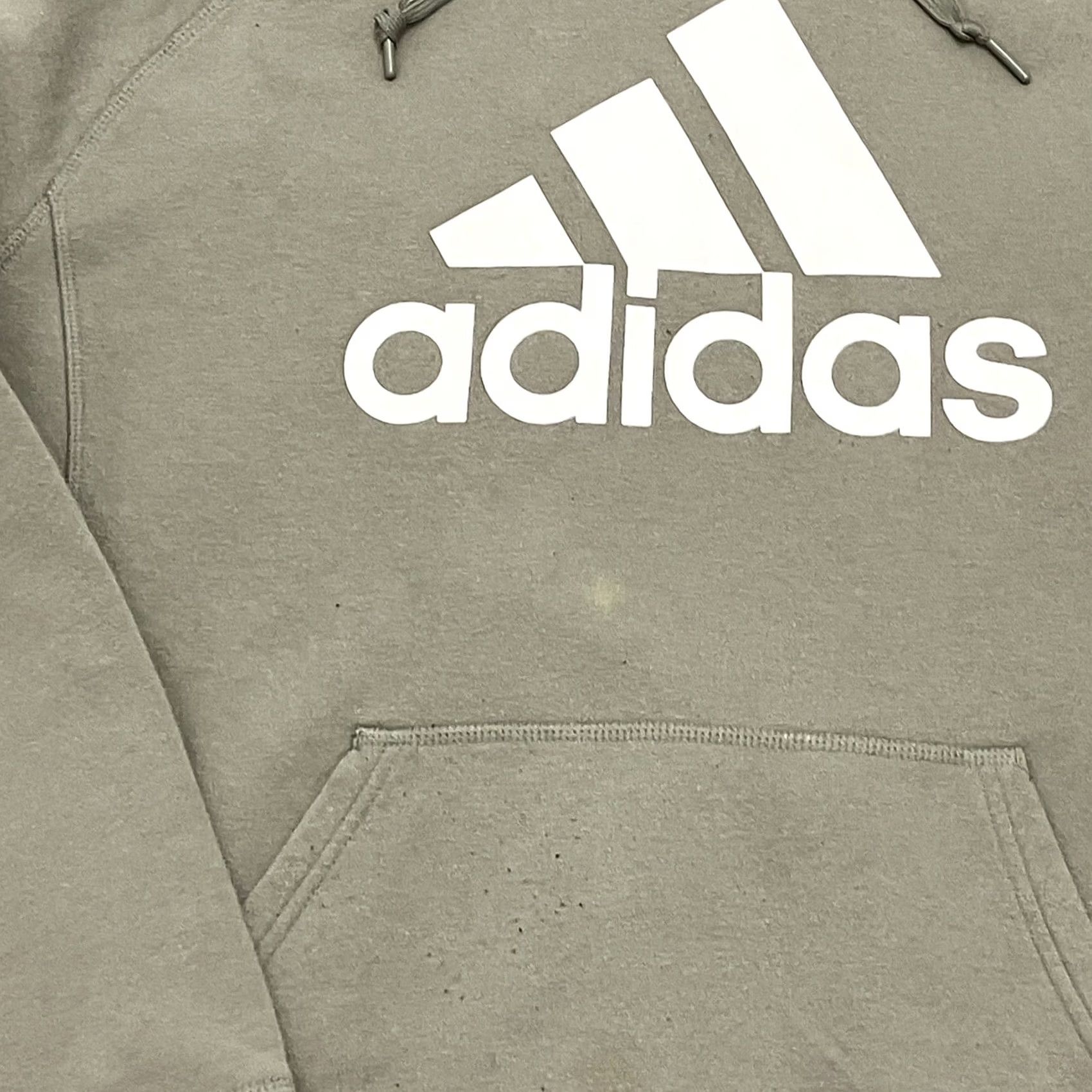 Adidas Adidas Hoodie Sweatshirt Mens Large Grey Logo Spell Out Pullover Sports Size US L / EU 52-54 / 3 - 3 Thumbnail