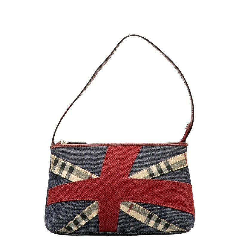 image of Burberry Denim Union Jack Pochette, Women's