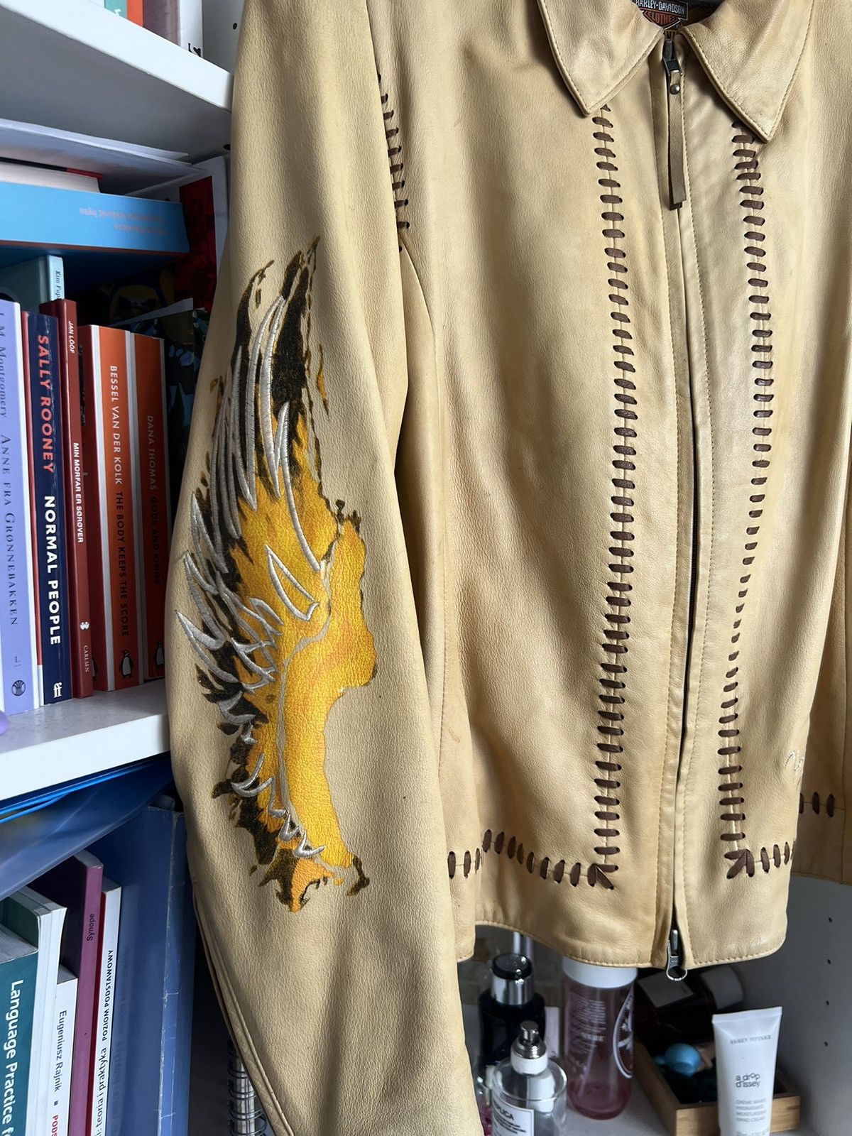 Harley Davidson × Vintage × West Coast Choppers Vintage 90s Harley Davidson big logo leather bomber jacket Size US XL / EU 56 / 4 - 5 Thumbnail