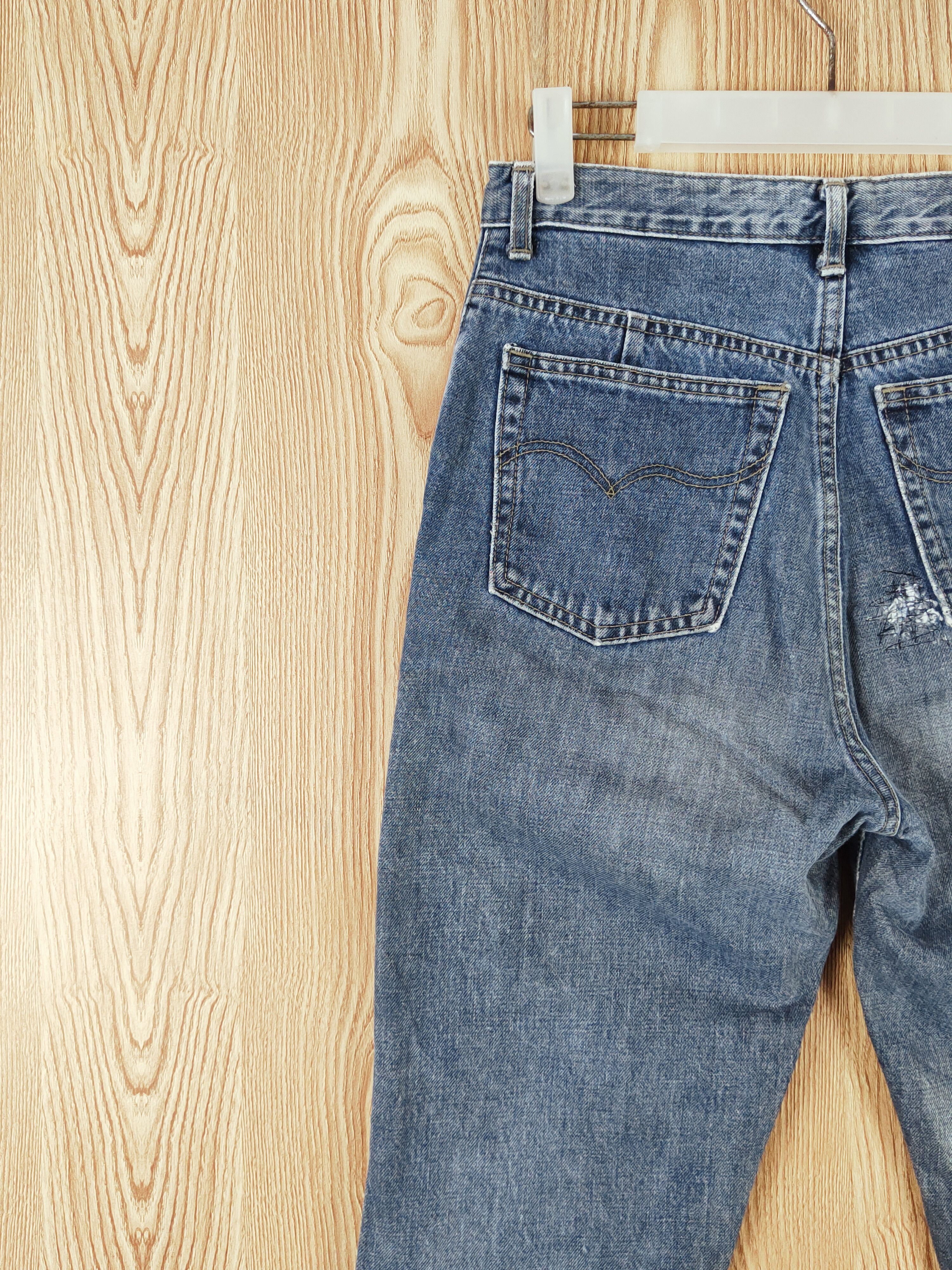 Indigo INDIGO ARTISAN Half Blue Distressed Ripped Jeans #W653 Size US 28 / EU 44 - 9 Thumbnail
