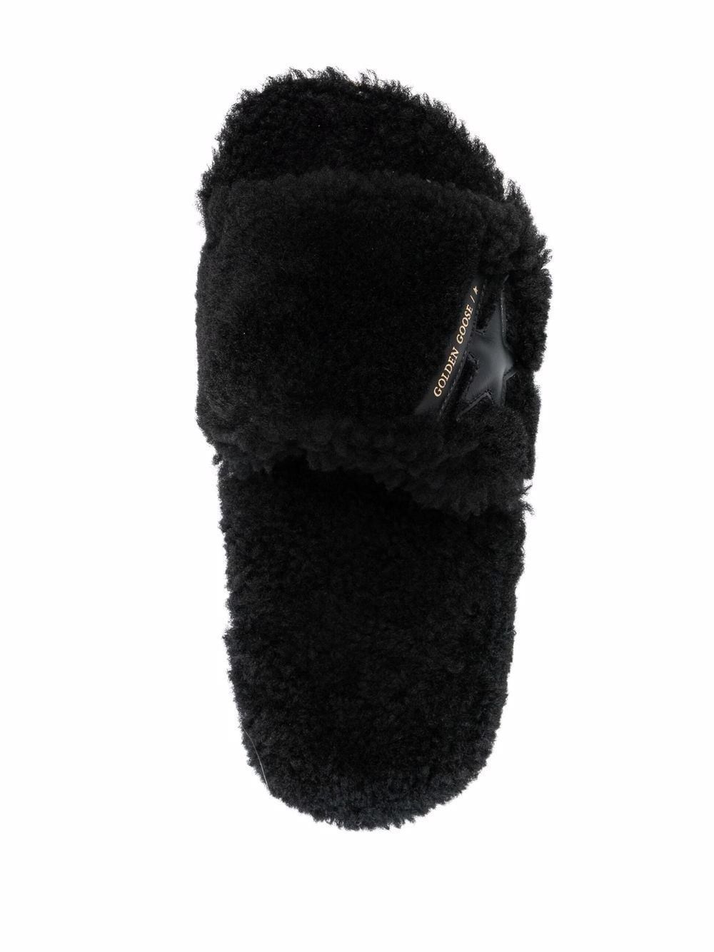 Golden Goose o1w1db10425 Poolstar Shearling Sandals in Black Size US 8 / EU 41 - 3 Thumbnail