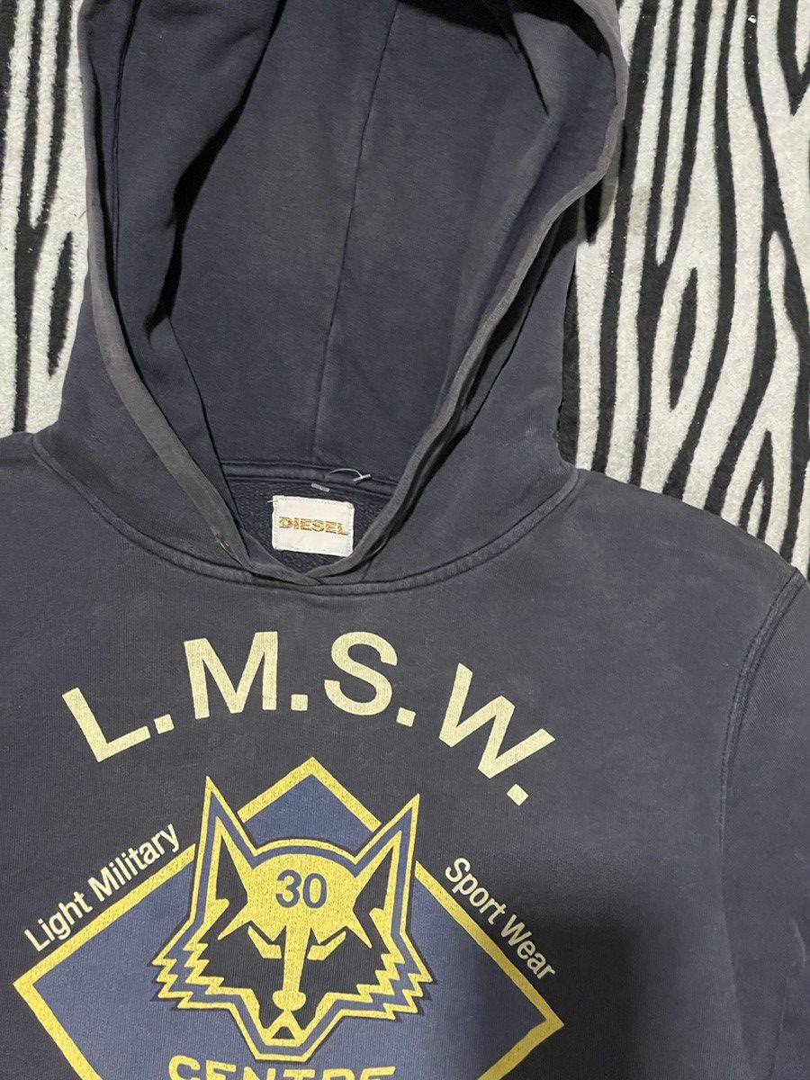 Diesel × Vintage Vintage Sunfaded Diesel Light L.M.S.W Hoodie Size US L / EU 52-54 / 3 - 4 Thumbnail