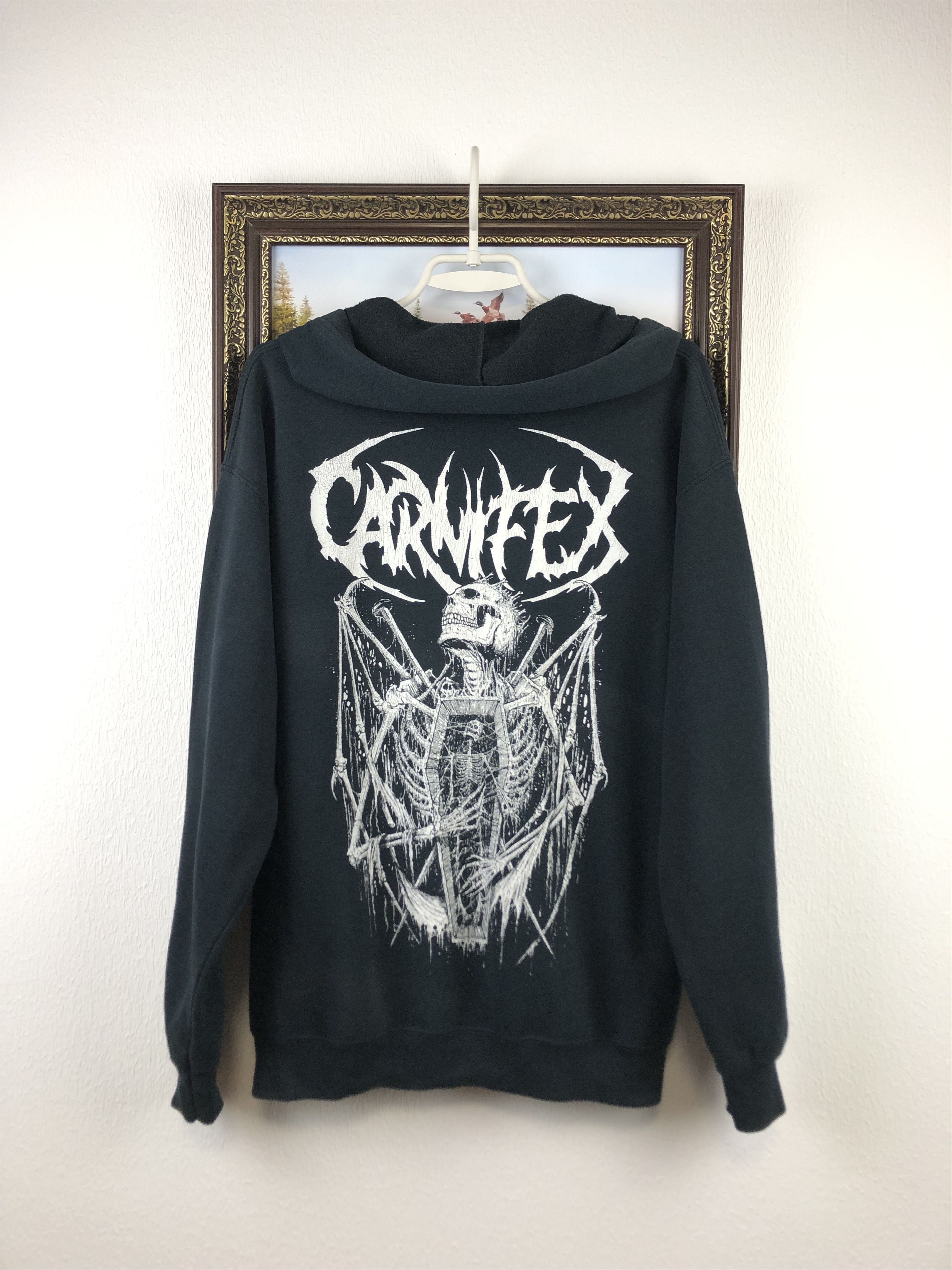 Vintage Carnifex Hoodie Band Black Metal Graphic Grindcore