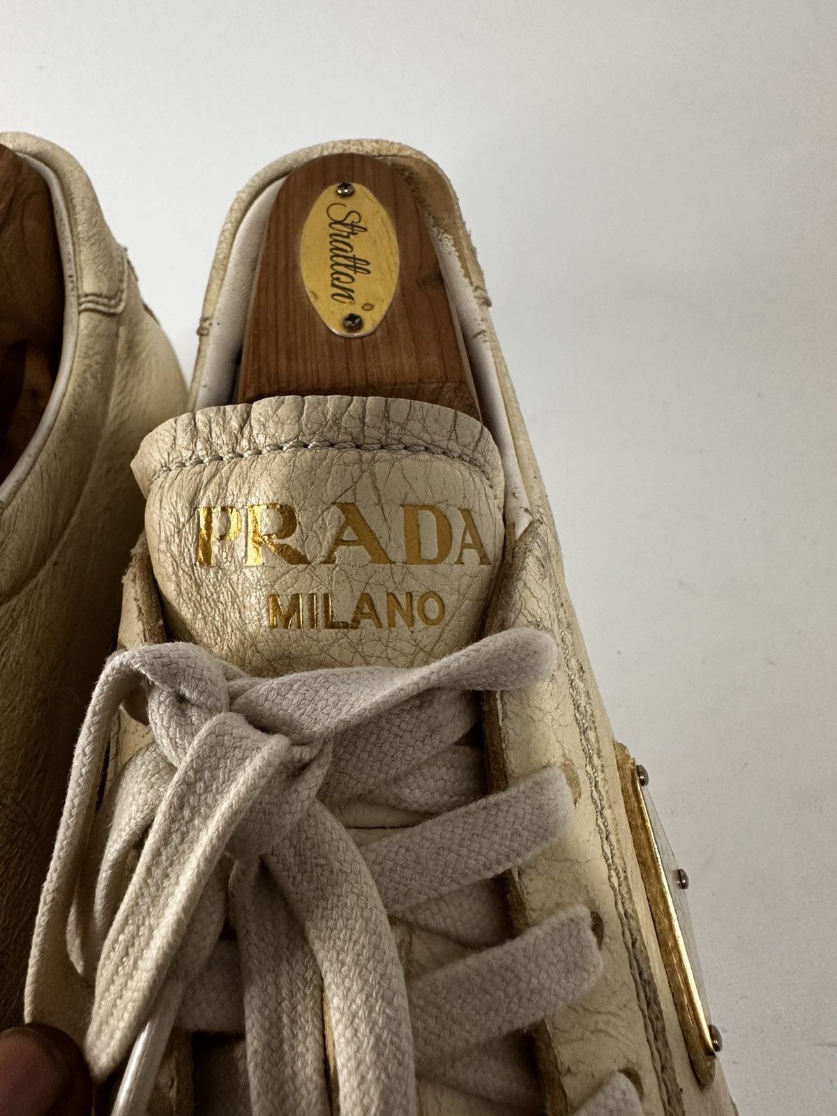 Prada Prada Milano Triangle Logo Low Top Sneakers. Size US 9.5 / EU 42-43 - 7 Thumbnail
