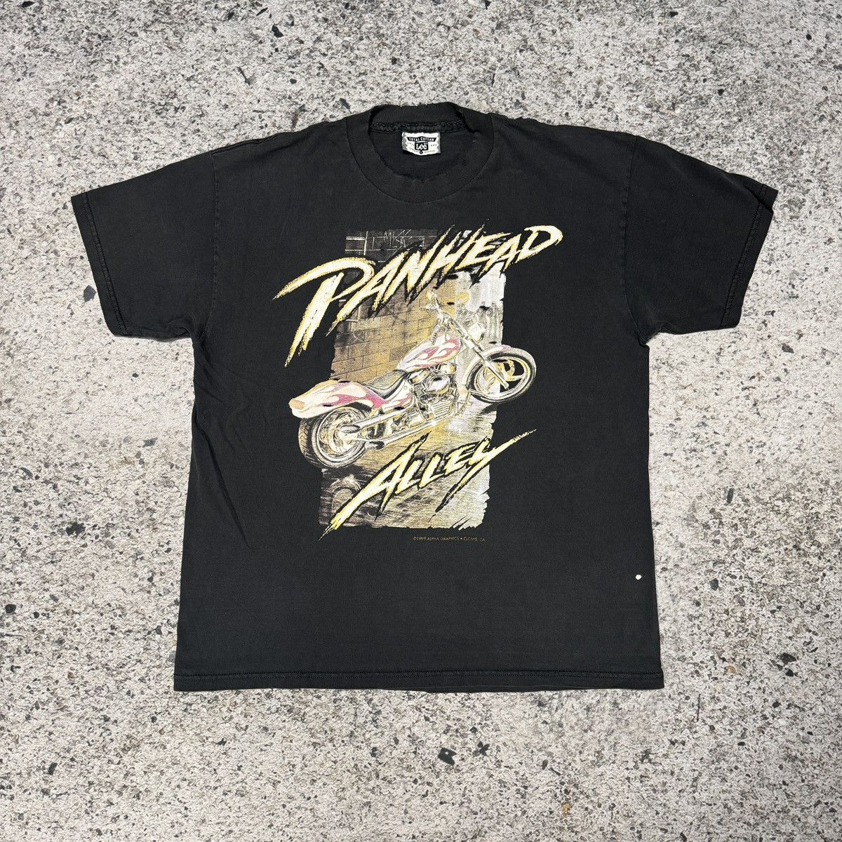 Harley Davidson 90s Easyriders Faded Thrashed Panhead Alley Tee ERD Chrome Size US L / EU 52-54 / 3 - 1 Thumbnail