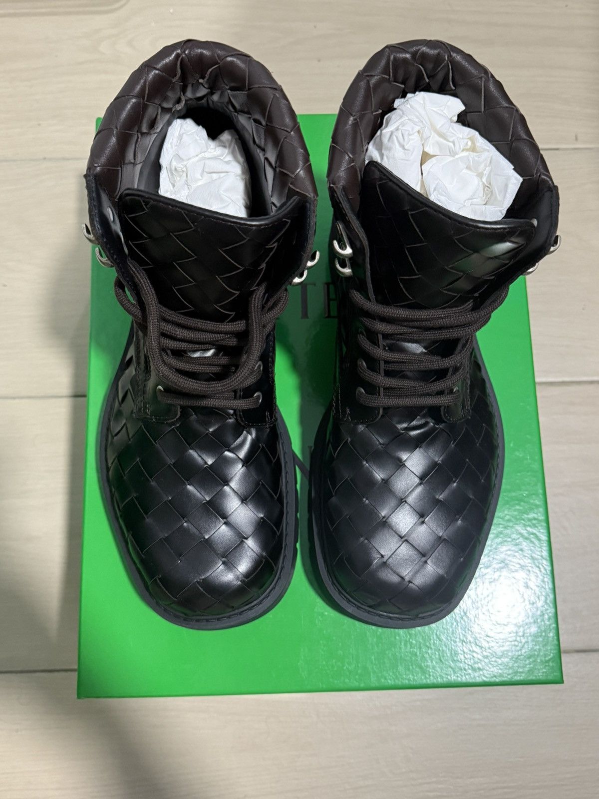 Bottega Veneta Bottega Veneta Fondant intrecciato lace up boot Size US 10 / EU 43 - 2 Thumbnail