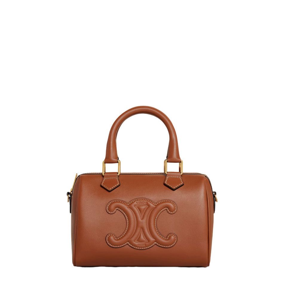 Celine CELINE Boston Small Brown Leather Top Handle Bag New Size ONE SIZE - 1 Thumbnail
