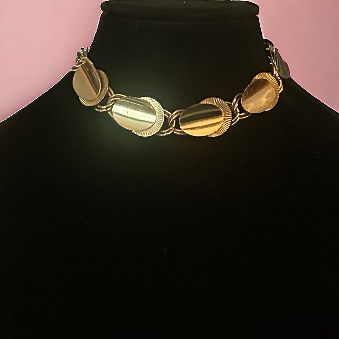 Vintage Vintage overlapping links choker necklace Size ONE SIZE - 1 Thumbnail