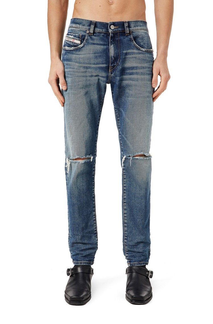 2019 D-STRUKT 09C87 W30/L34 Blue Distress Slim 85415