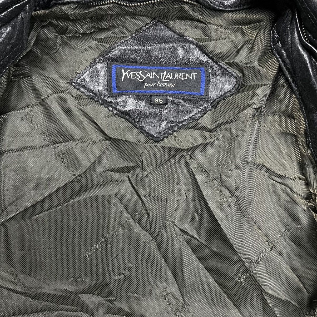 Yves Saint Laurent Vintage 90s Yves Saint Laurent pour homme Leather jacket Size US M / EU 48-50 / 2 - 9 Thumbnail