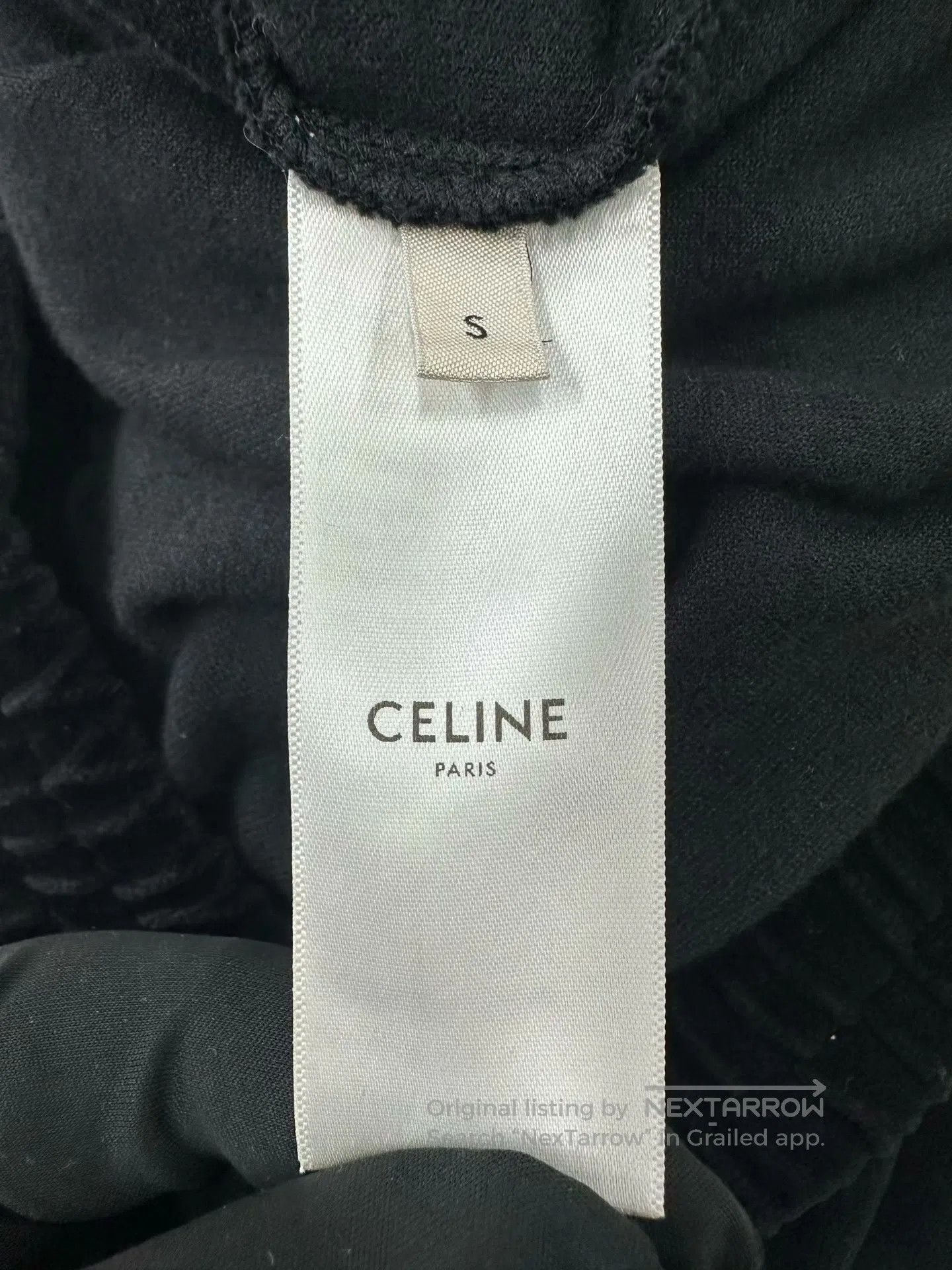 Celine CELINE Black embroidered small logo velvet zipper jacket| Size S / US 4 / IT 40 - 4 Thumbnail