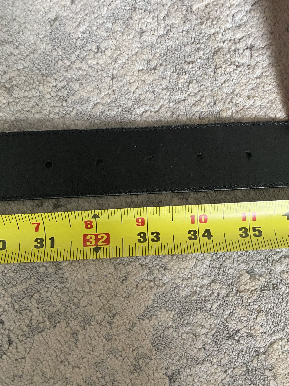 Dior AW06 "These Gray Days" Silver Plate Buckle Leather Belt Size 32 - 9 Thumbnail
