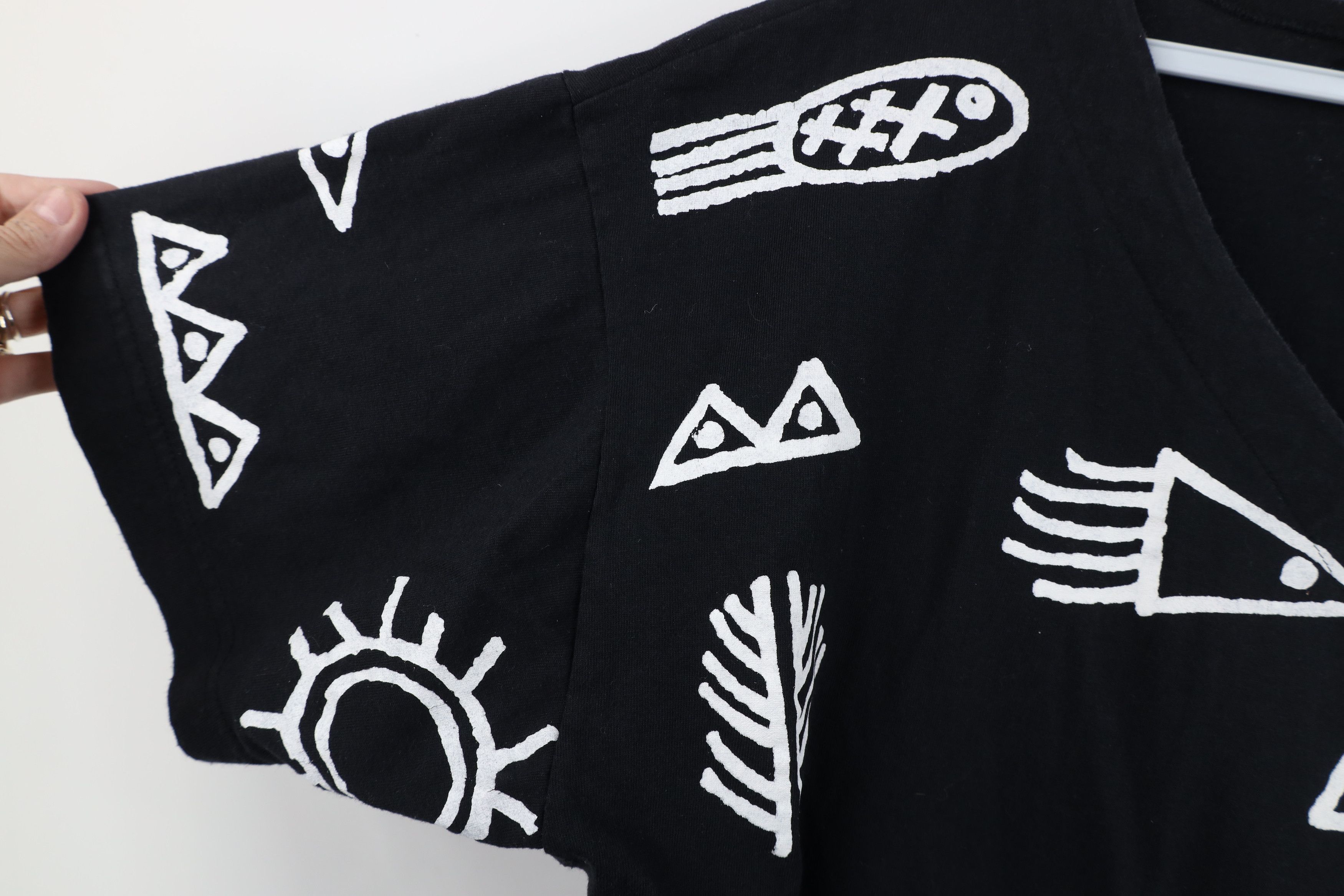 Vintage Vintage 90s Lagenlook Abstract Art Baggy Fit T-Shirt USA Size L / US 10 / IT 46 - 7 Thumbnail