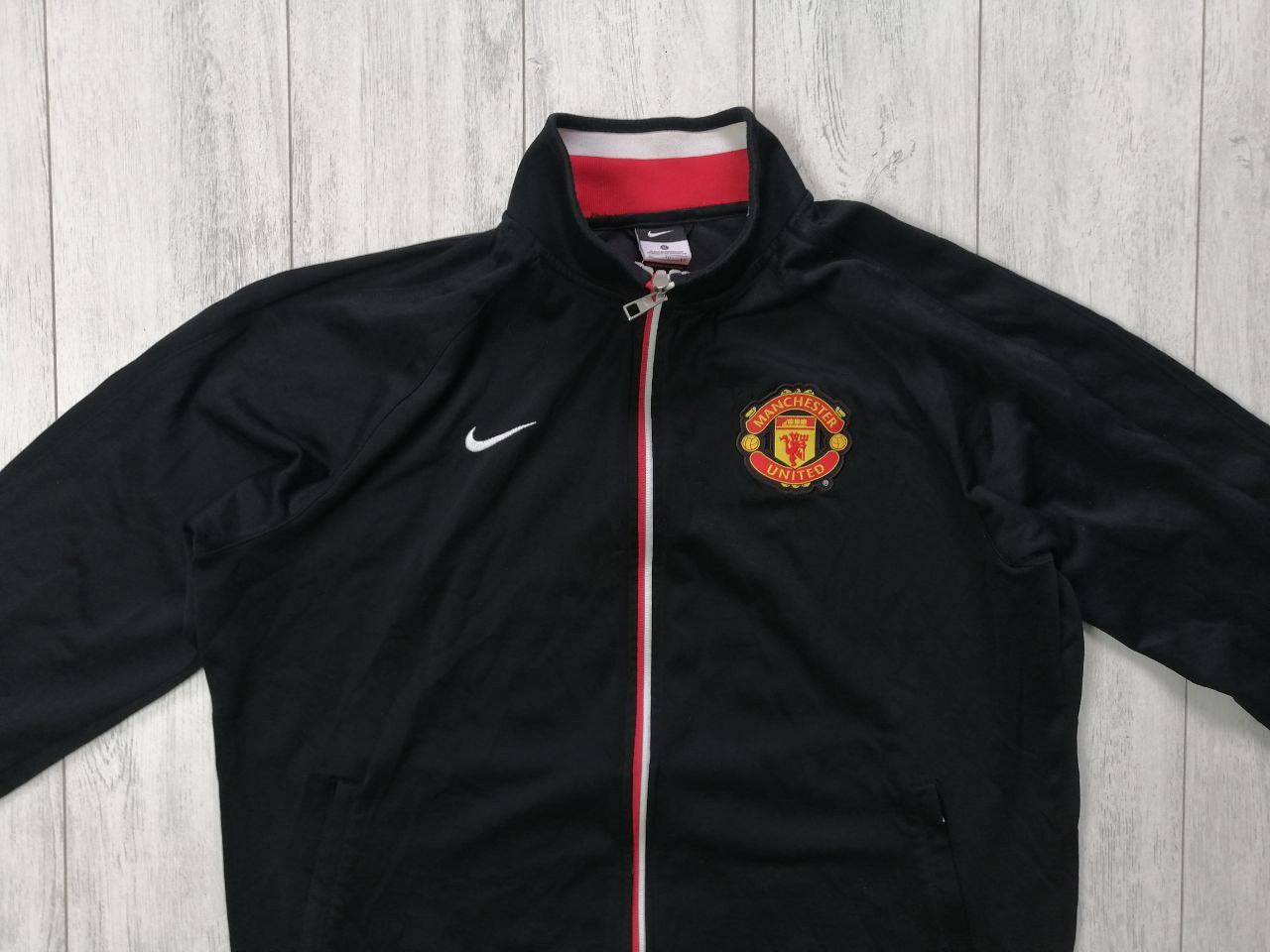 Nike MANCHESTER UNITED 2013 FOOTBALL SOCCER TRACK JACKET NIK Size US XL / EU 56 / 4 - 2 Thumbnail