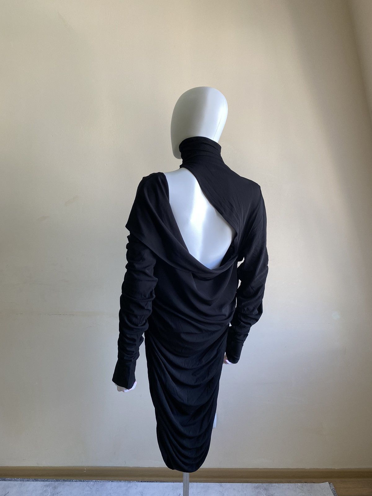 Mugler MUGLER X H&M Gathered One Shoulder Mini Dress Size XL Size XL / US 12-14 / IT 48-50 - 12 Thumbnail