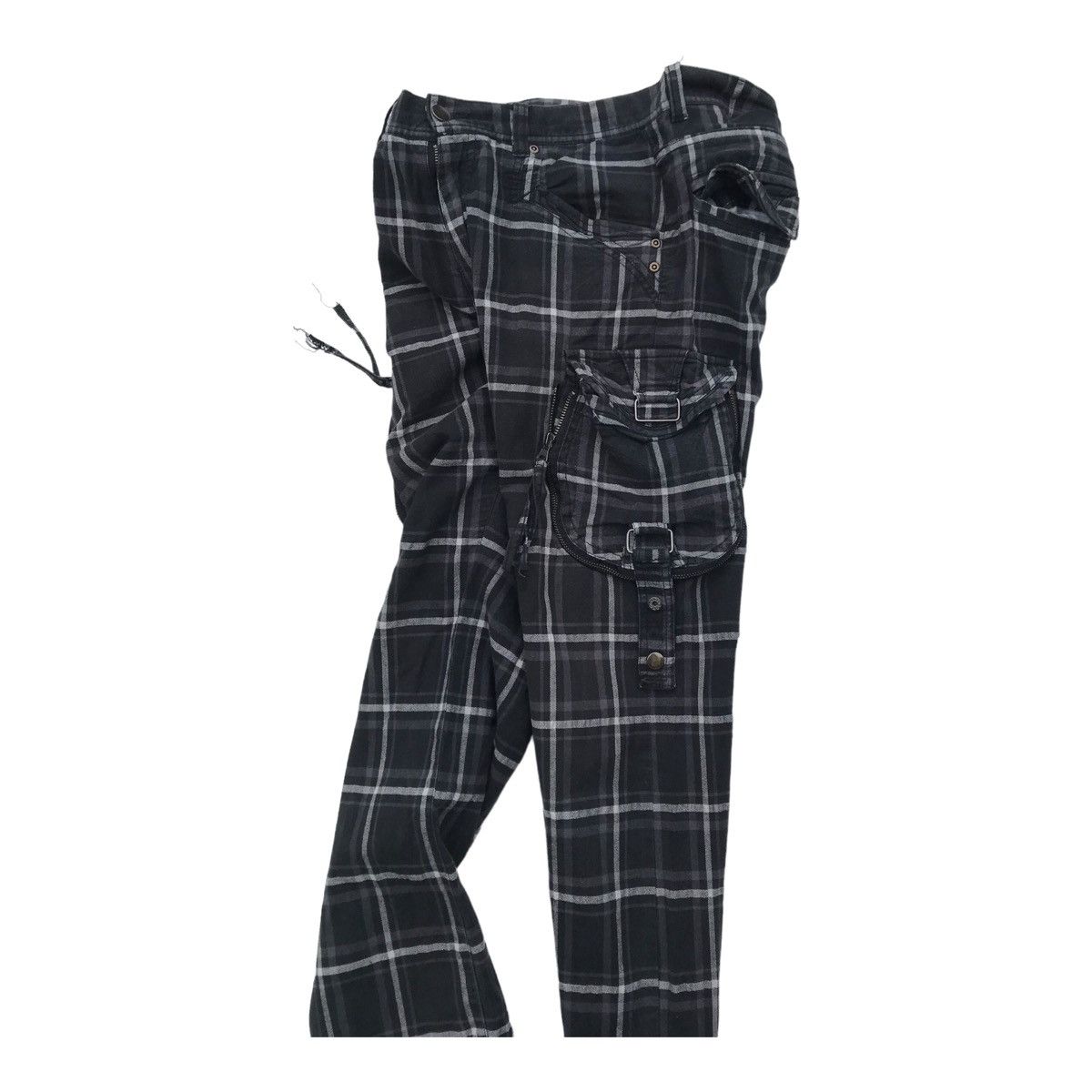 Other 31040=Skkone Checked Multipocket Utility Cargo Pants Size US 30 / EU 46 - 14 Thumbnail