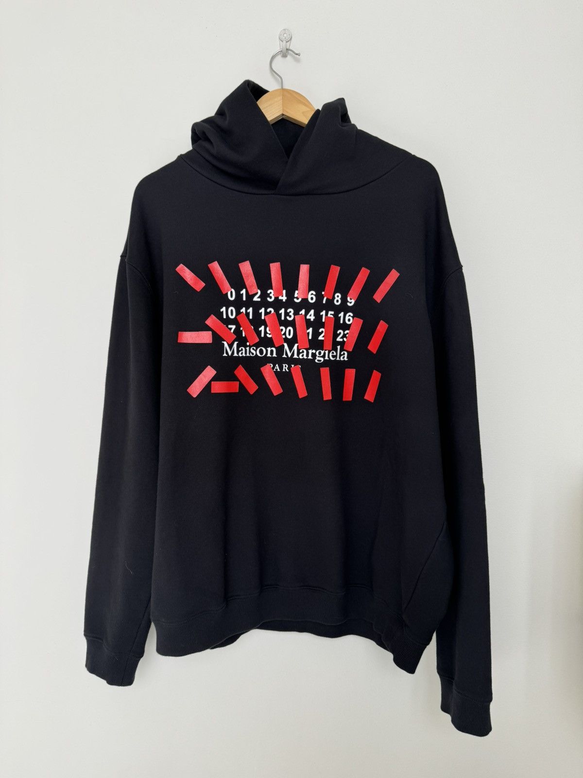 Maison Margiela MAISON MARGIELA Logo-print cotton-jersey hooded sweatshirt Size US M / EU 48-50 / 2 - 1 Thumbnail