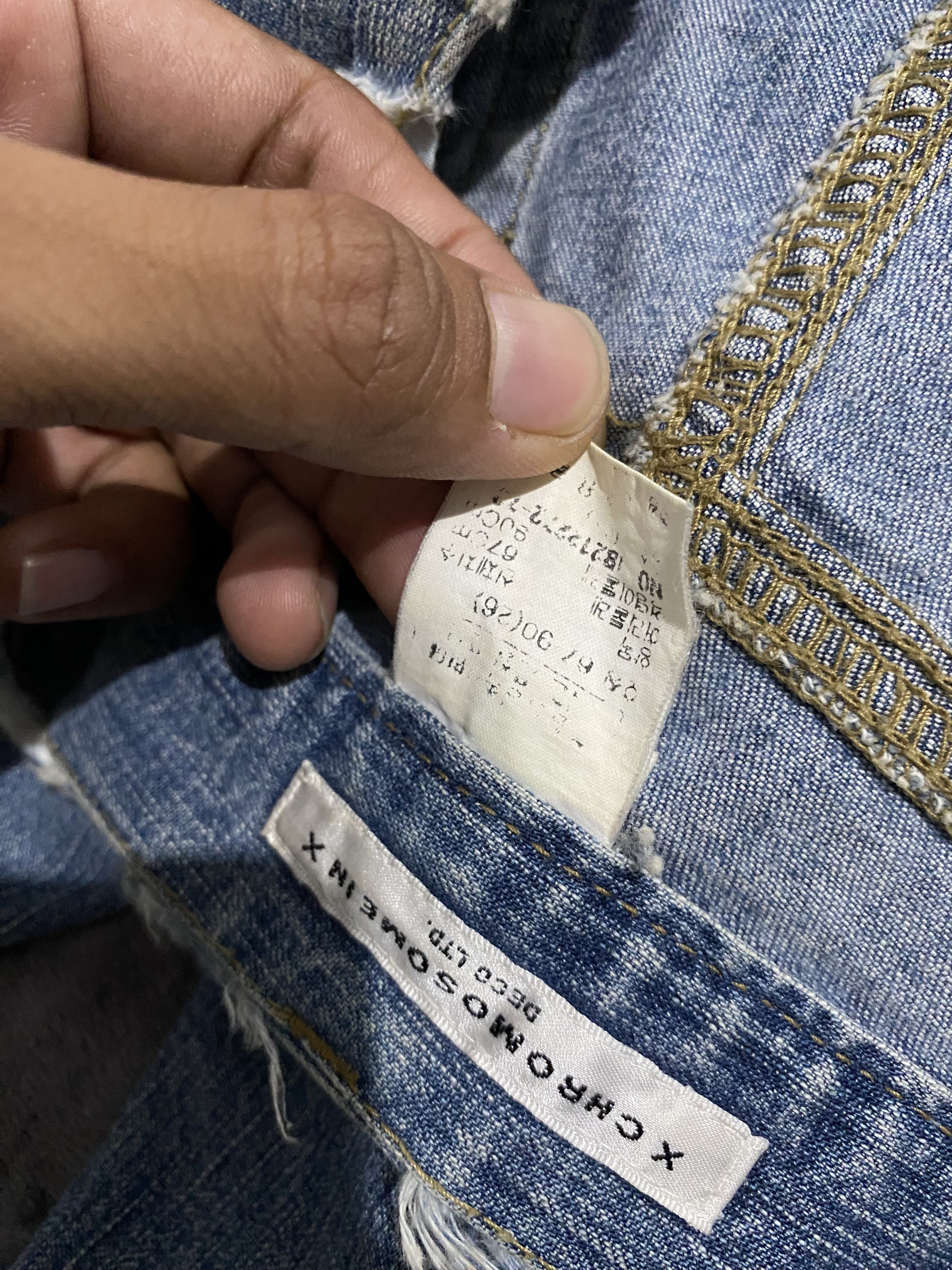 If Six Was Nine X CHROMOSOME IN X distressed patchwork flared LGB style Size US 30 / EU 46 - 10 Thumbnail