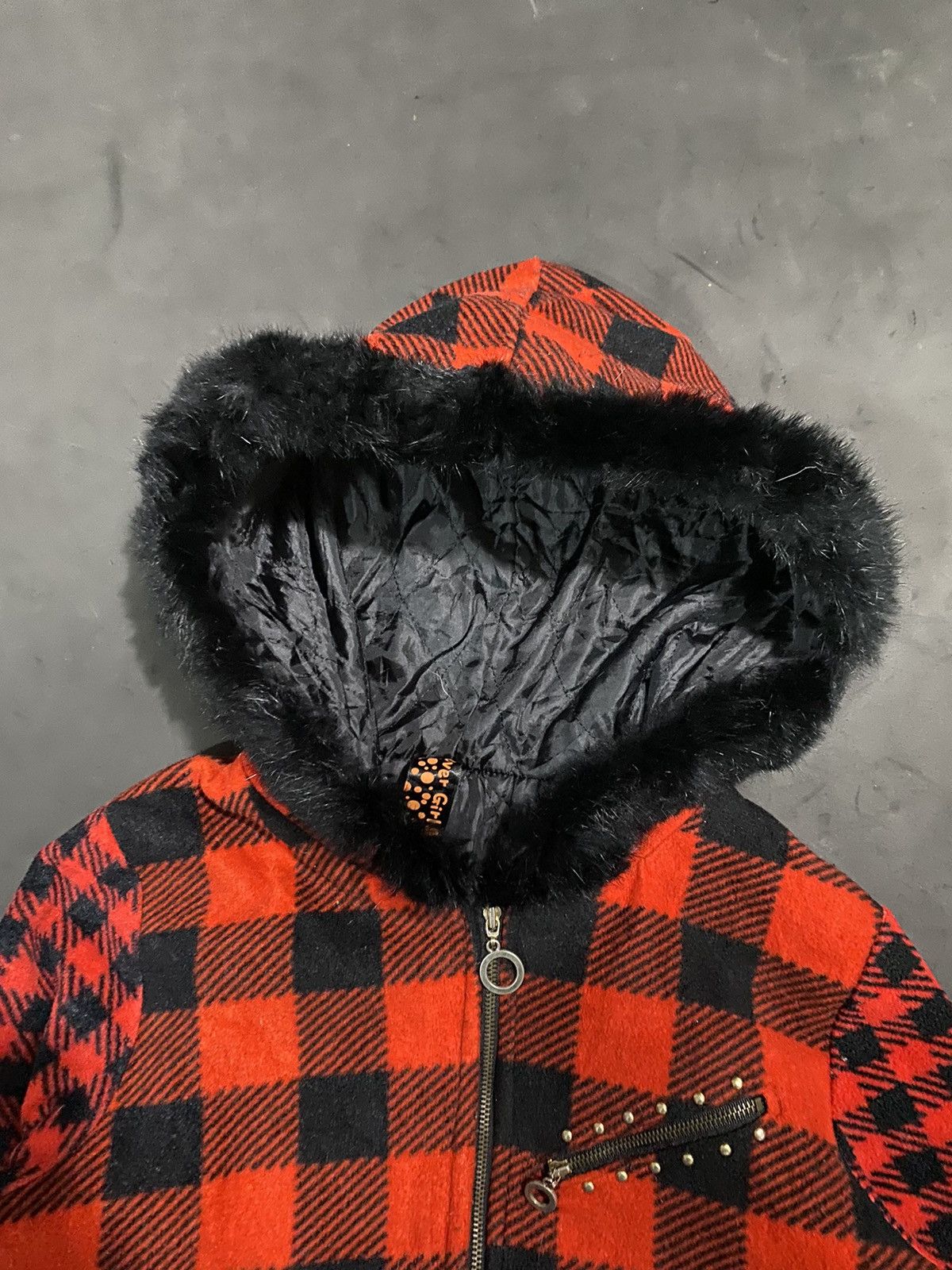 Hysteric Glamour ❤️‍🔥BINDINGOFFER❤️‍🔥Japanese Tartan FurJacket Hoodie Lgb Ifsix Size US M / EU 48-50 / 2 - 4 Thumbnail