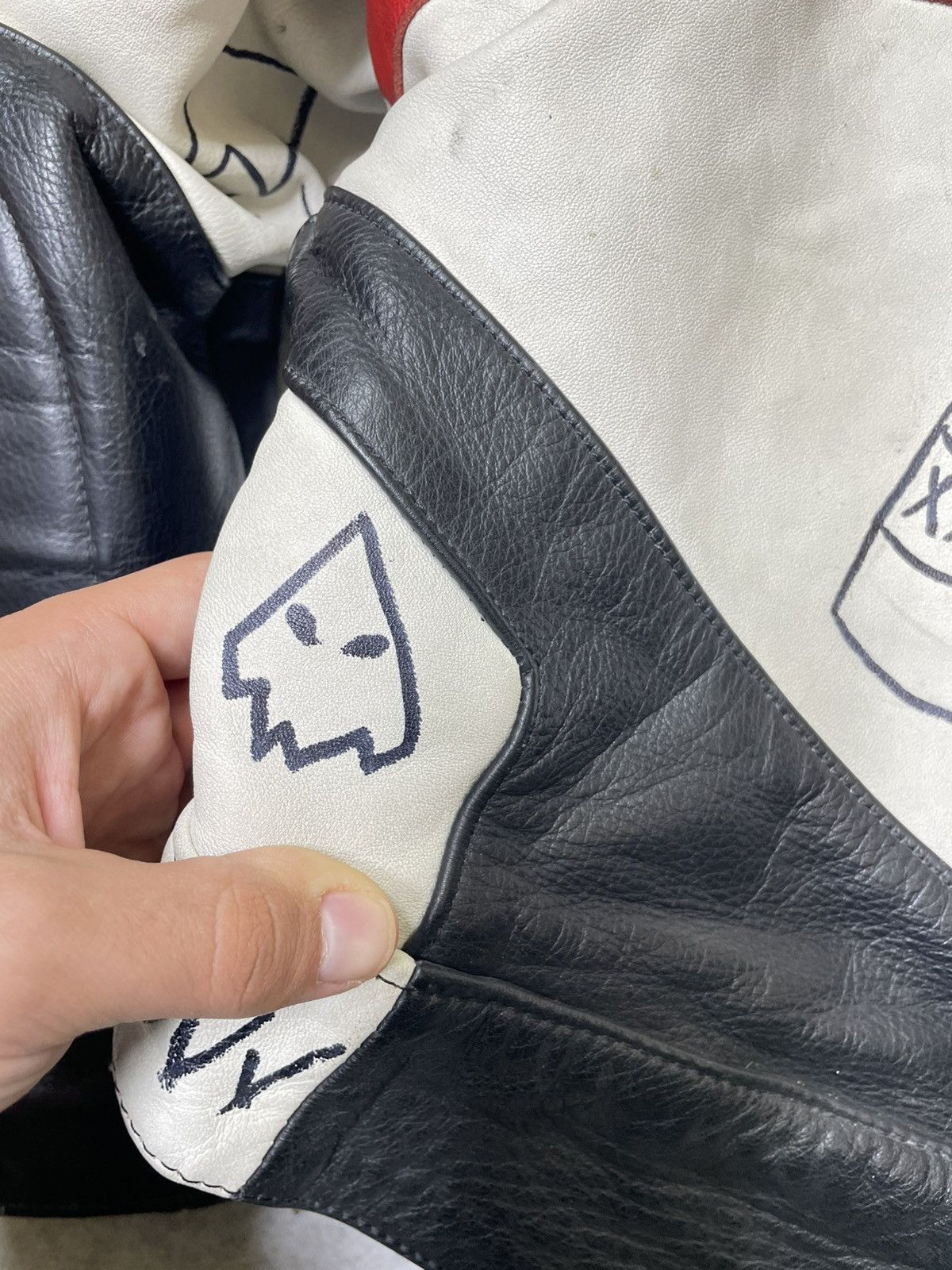 NASCAR Y2K Japan Custom Lil Peep Leather Moto Jacket Size US M / EU 48-50 / 2 - 13 Thumbnail