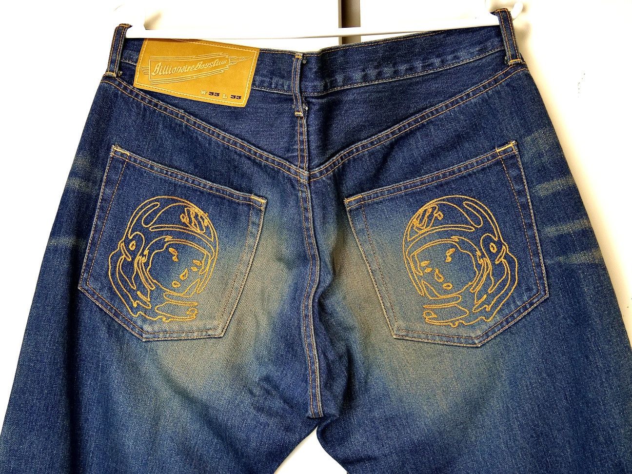Billionaire Boys Club 2000s OG Japan Made BBC Astronaut Head Embroidery Jeans Size US 33 - 2 Thumbnail