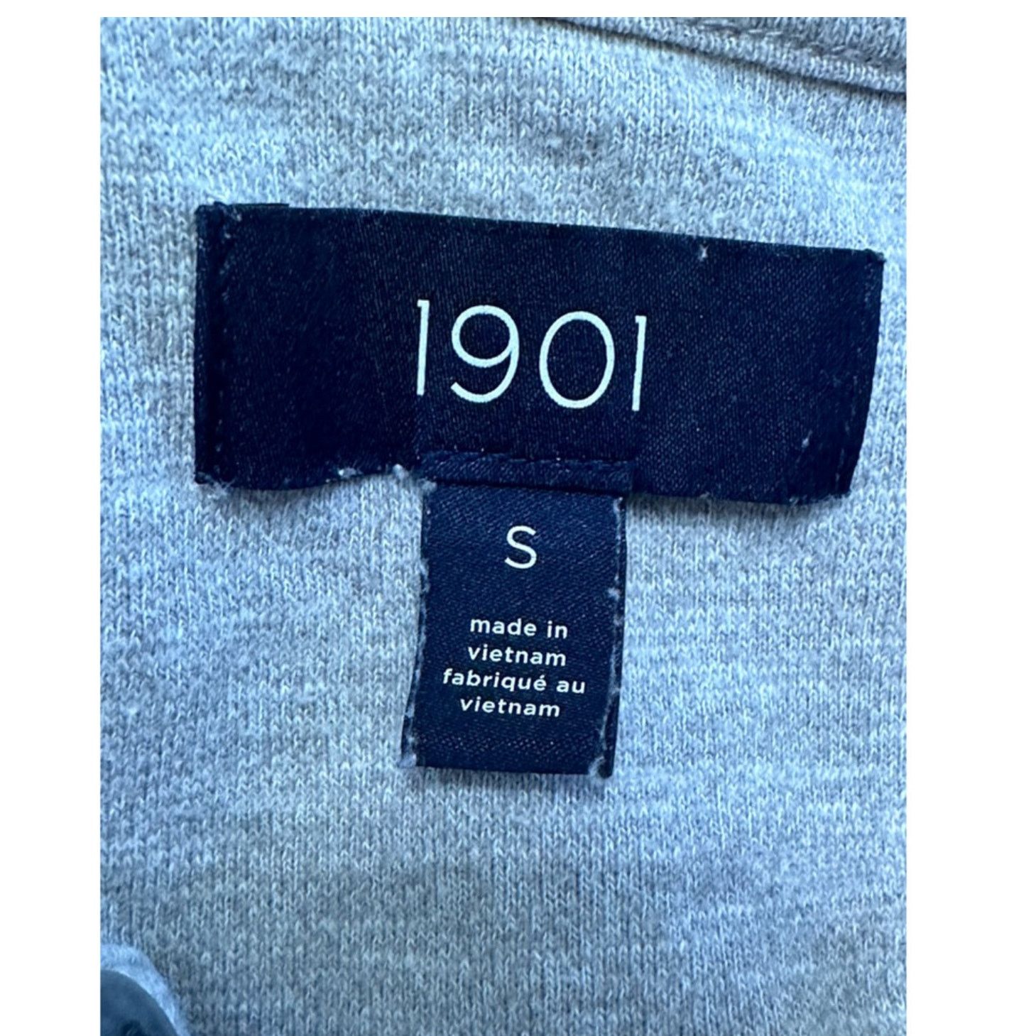 1901 1901 Henley T-Shirt Short Sleeve 100% Cotton Gray Men's S Size US S / EU 44-46 / 1 - 7 Thumbnail