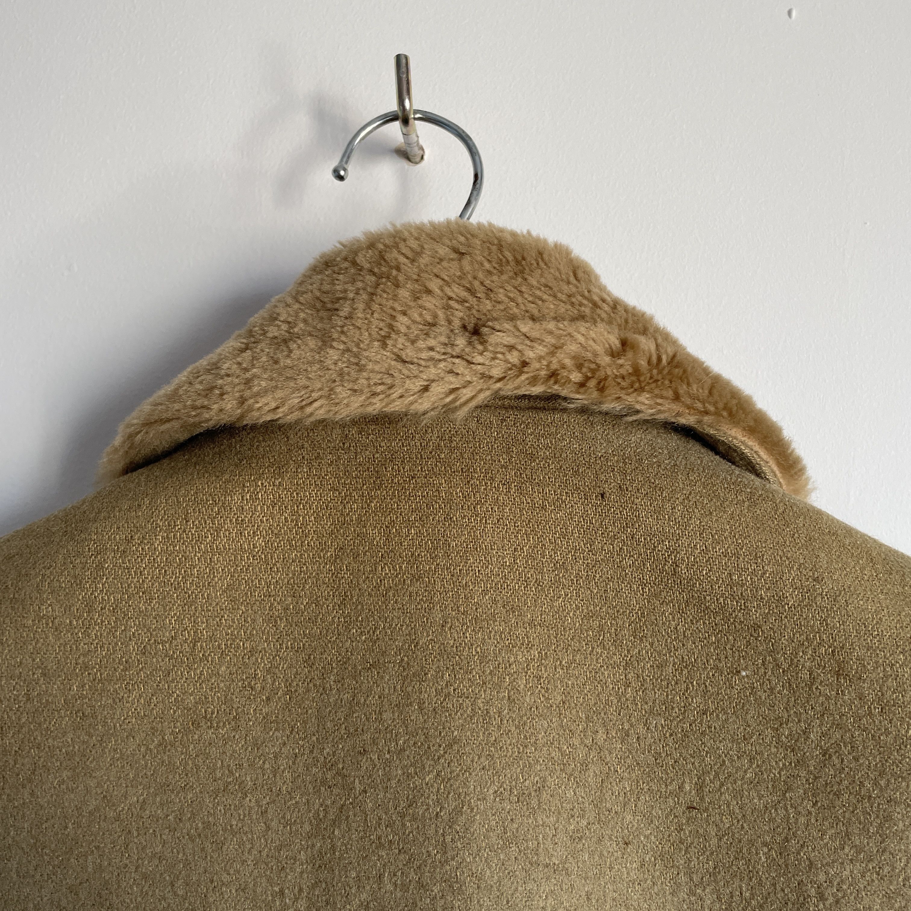 Vintage Vintage 50's 60's British Fur Collar Country Heavy Wool Coat Size US L / EU 52-54 / 3 - 14 Thumbnail