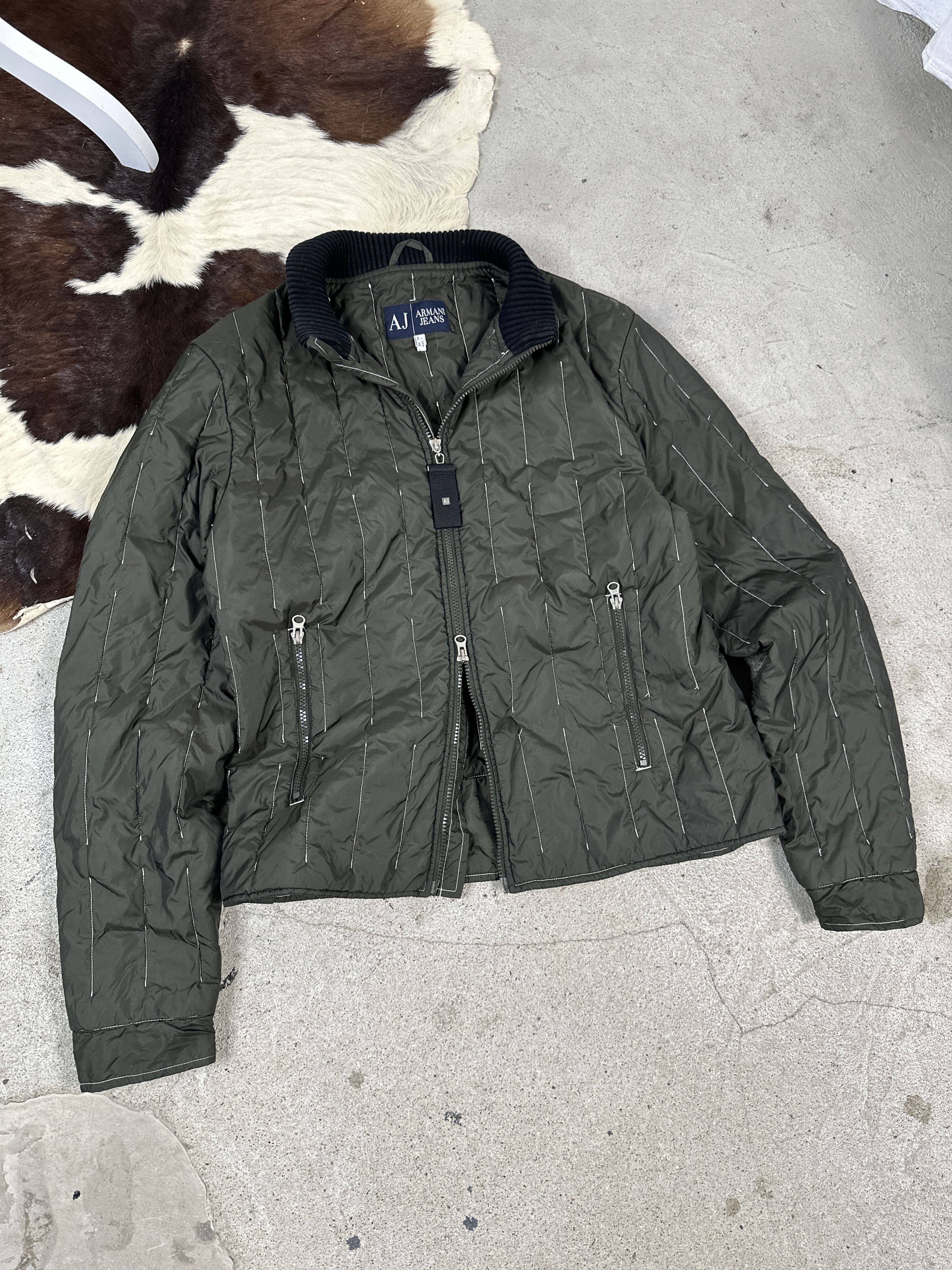 Armani × Vintage Vintage Casual Streetwear Armani Double Zip Jacket 00s Size US M / EU 48-50 / 2 - 5 Thumbnail