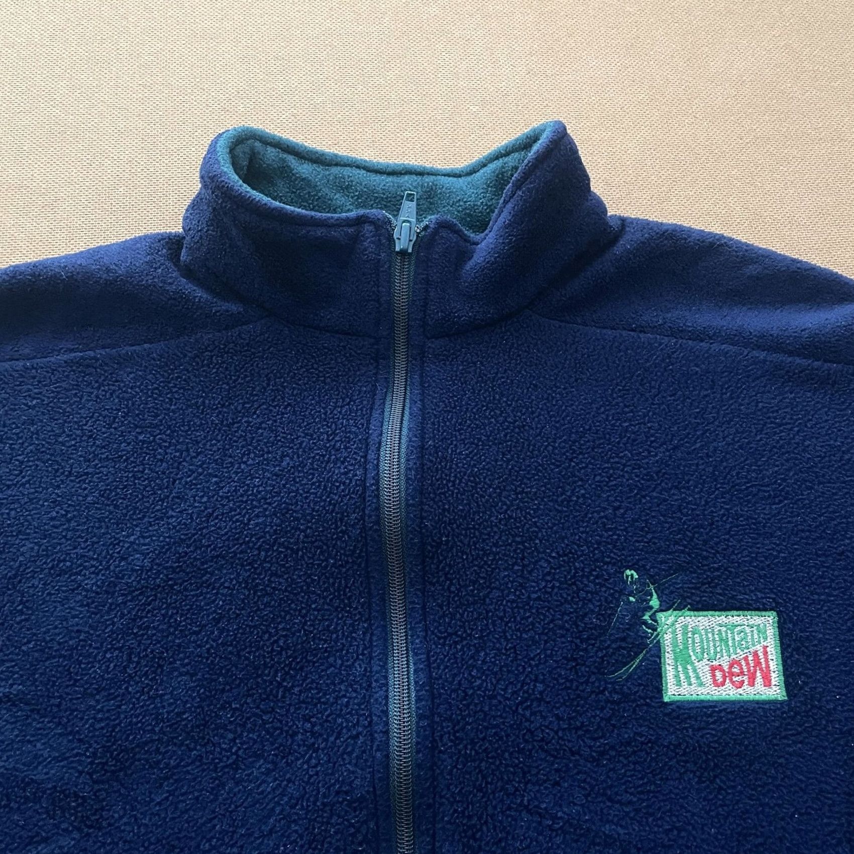 Vintage Mountain Dew Pullover Mens Medium Blue Fleece Quarter Zip Embroidered USA Made Size US M / EU 48-50 / 2 - 2 Thumbnail