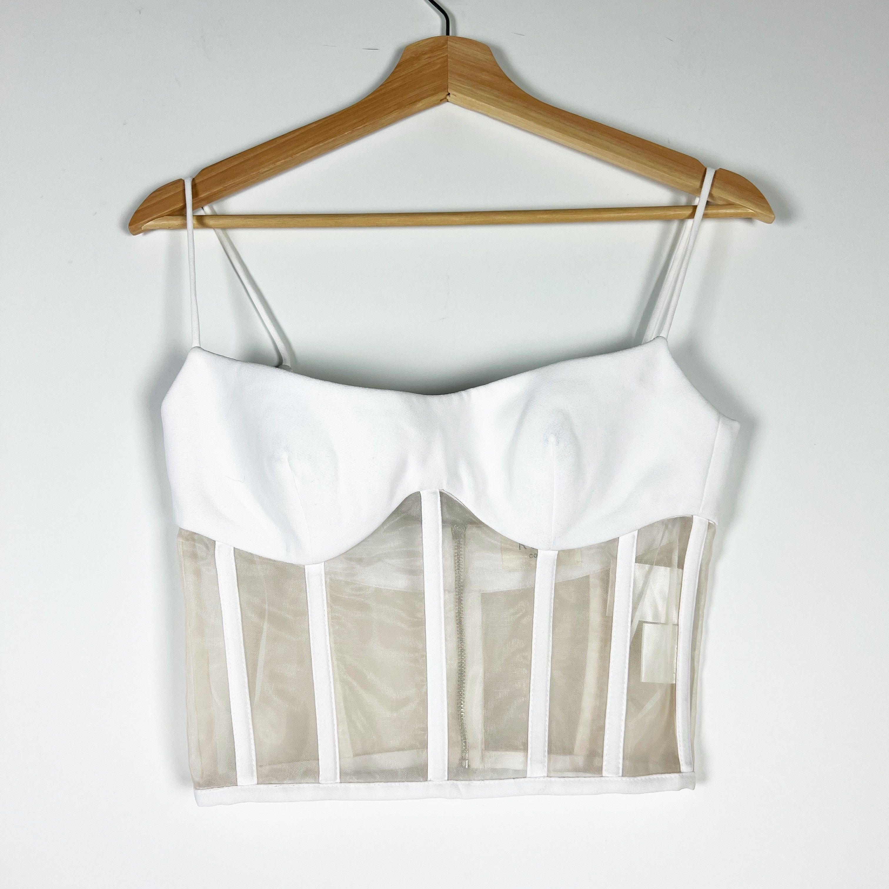 Other Rozie Crepe Semi Sheer Mesh Ribbed Boned Size S / US 4 / IT 40 - 1 Thumbnail