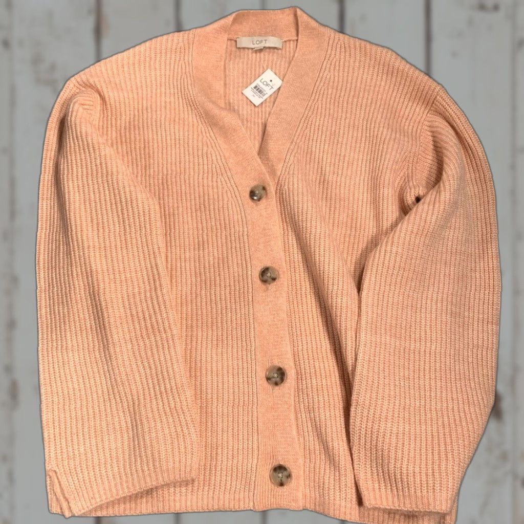 Loft LOFT Knit Cardigan Pink Soft LOFT Cardigan Women M Pink Regular Cardigan Women Size M / US 6-8 / IT 42-44 - 1 Thumbnail