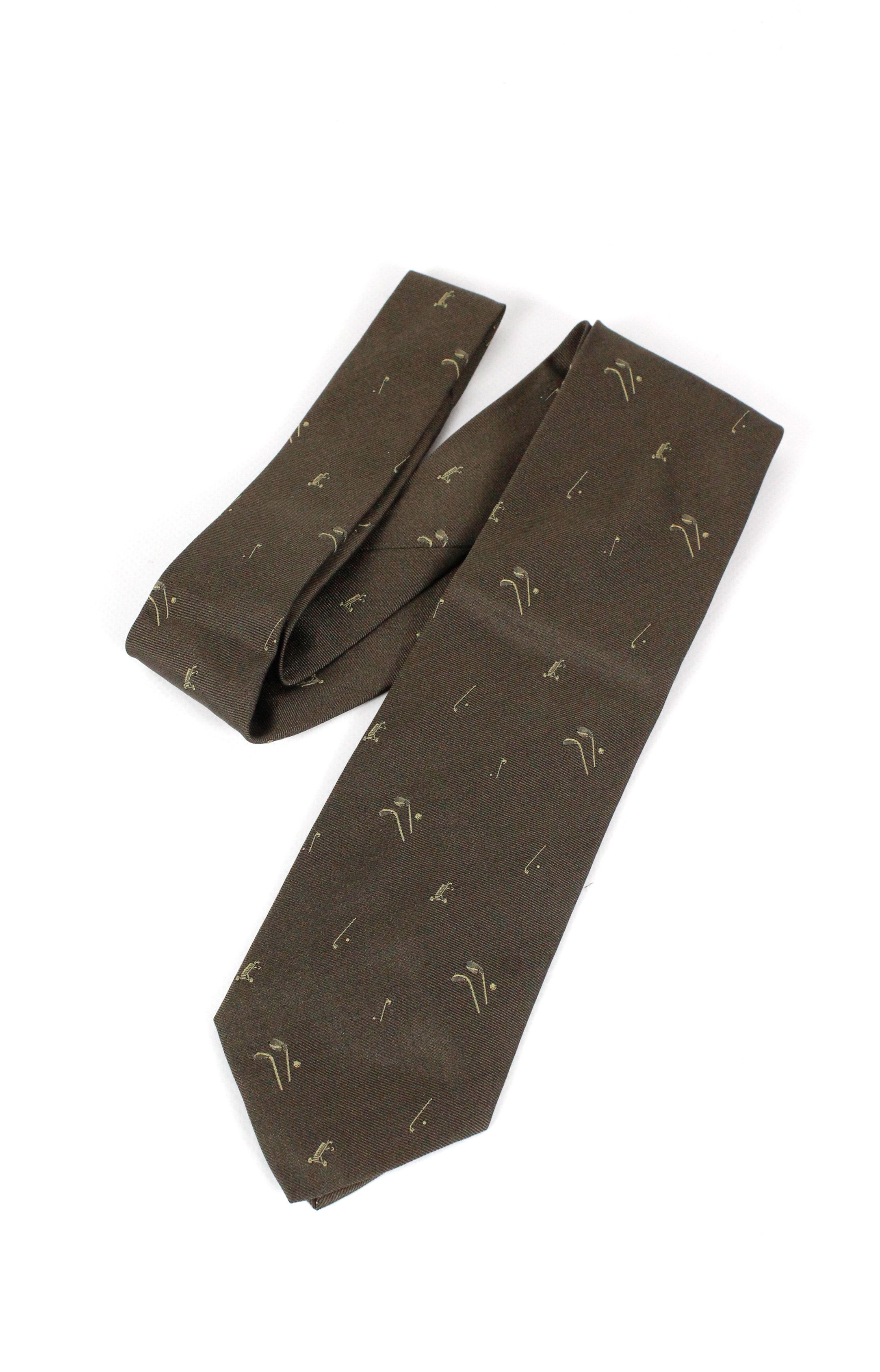 Hermes Hermes Golf Stick Pattern Silk Tie Cravatte Size ONE SIZE - 1 Thumbnail