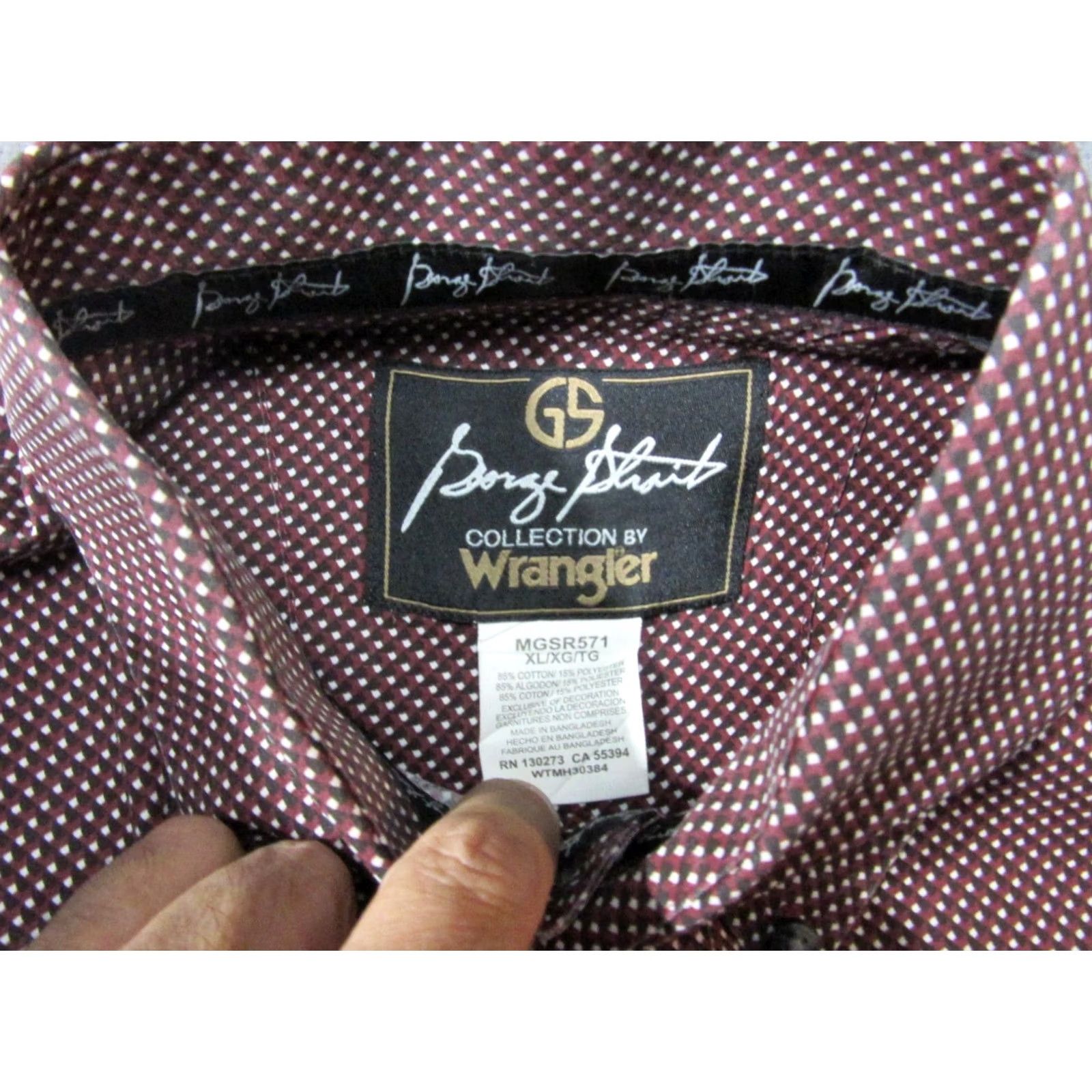 Wrangler Wrangler Shirt Mens XL Red George Strait Geometric Long Sleeve Western Rodeo Size US XL / EU 56 / 4 - 7 Thumbnail