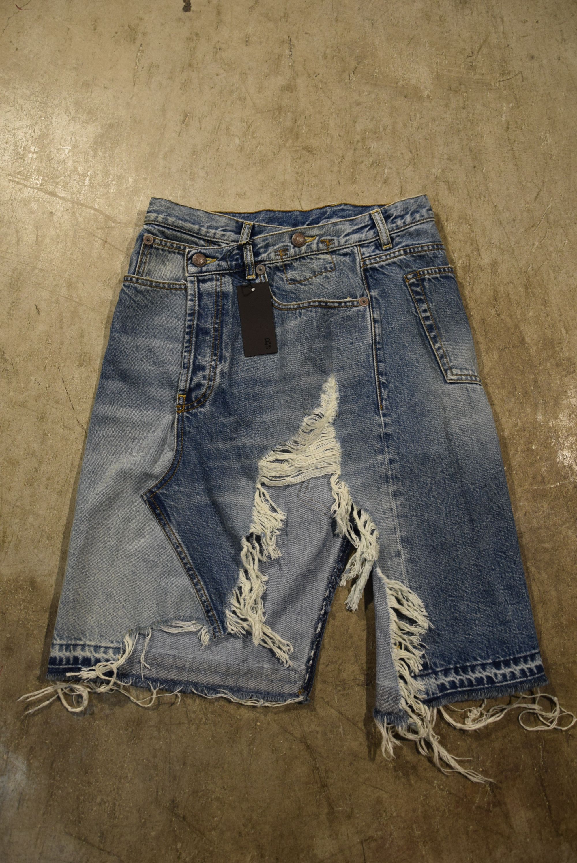 image of R13 Norbury Denim Skirt in Blue, Women's (Size 26)