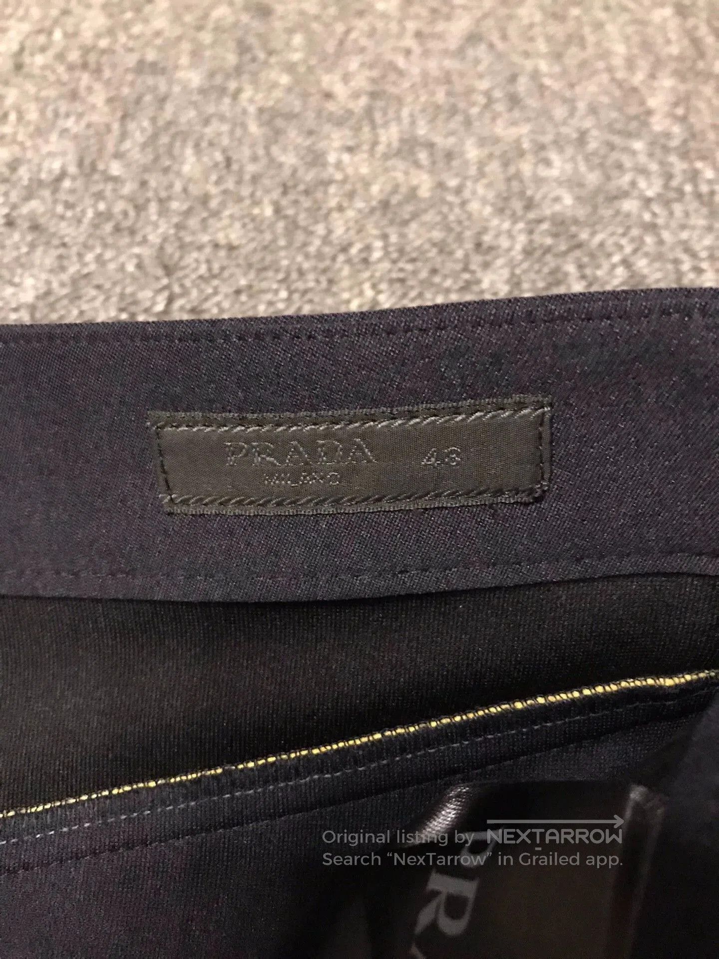 Prada Black Casual Pants with Yellow Stitch Detail. Size US 32 / EU 48 - 3 Thumbnail