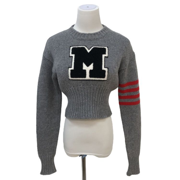 Miu Miu Miu Miu M Patch Wool Sweater Size 36 Size XS / US 0-2 / IT 36-38 - 1 Thumbnail