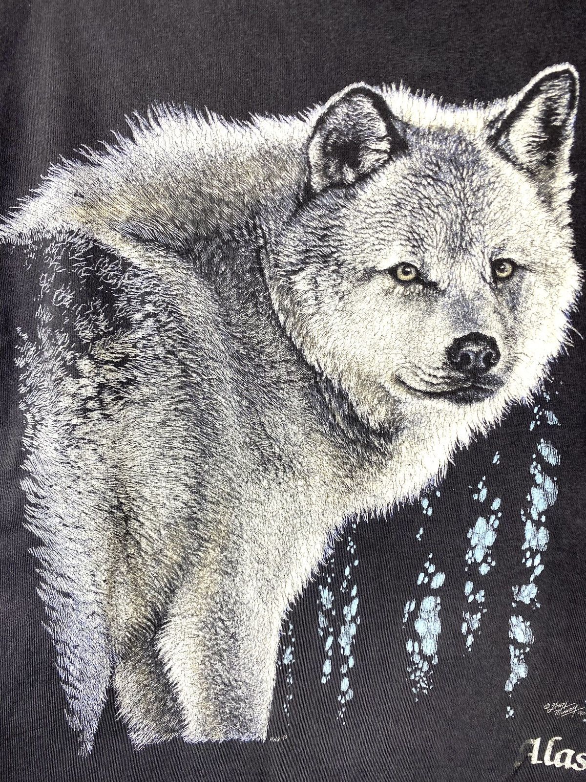 Vintage 90’s Vintage Wolf T Shirt All Over Print Hype Supreme Style Size US XL / EU 56 / 4 - 4 Thumbnail