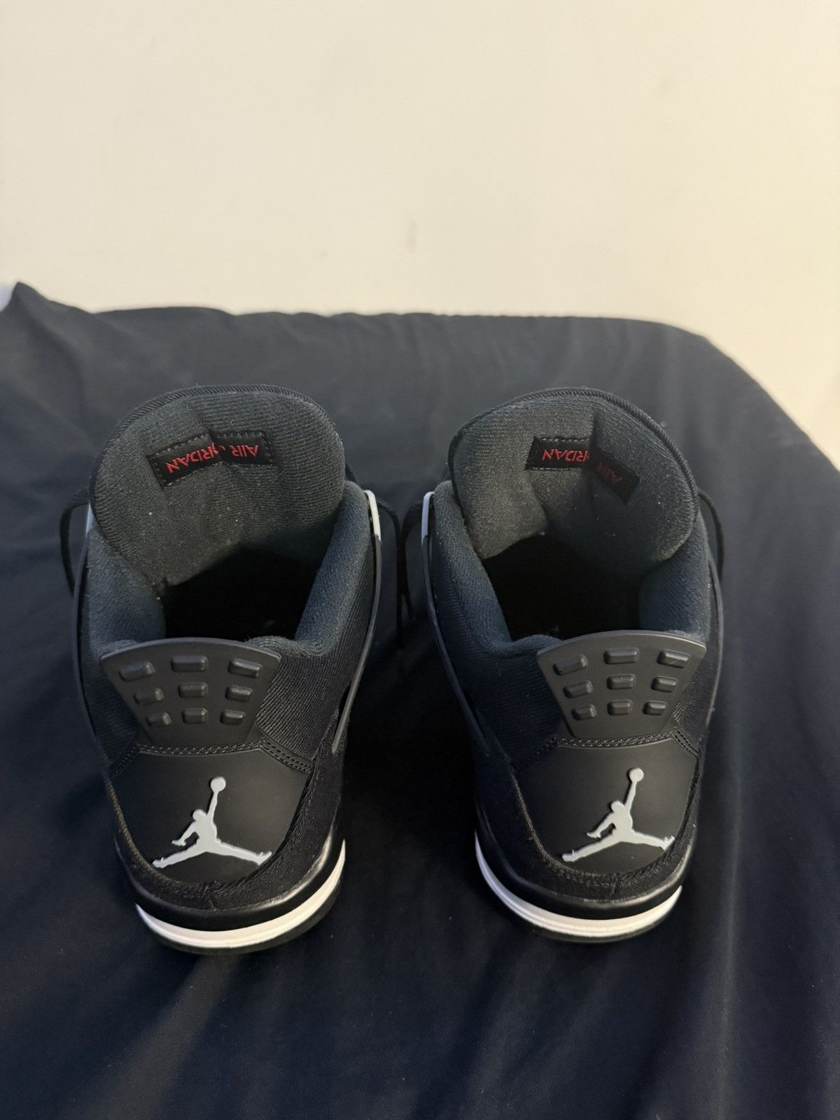 Jordan Brand Jordan 4 Black Canvas Size US 11.5 / EU 44-45 - 4 Thumbnail
